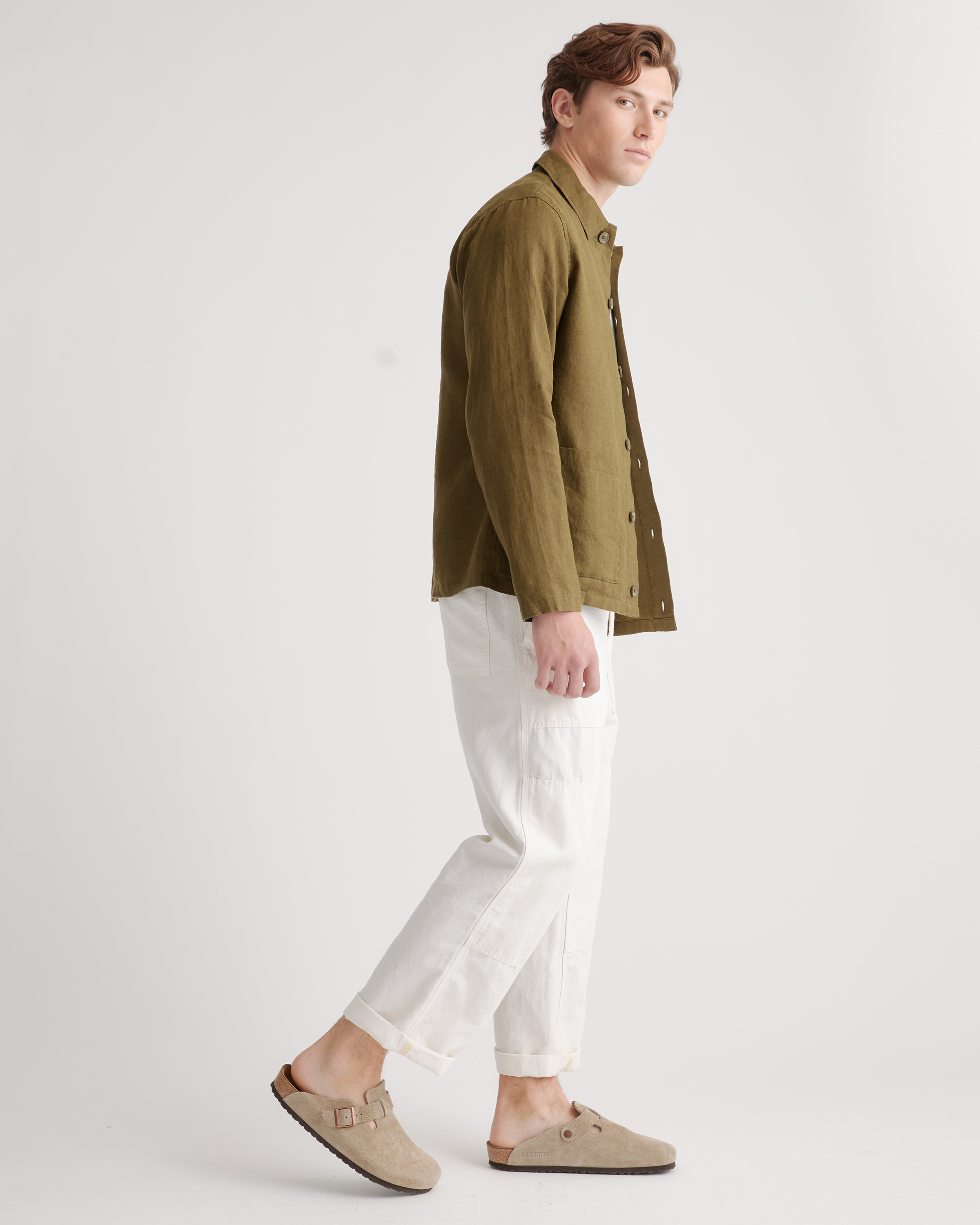 100% European Linen Chore Jacket