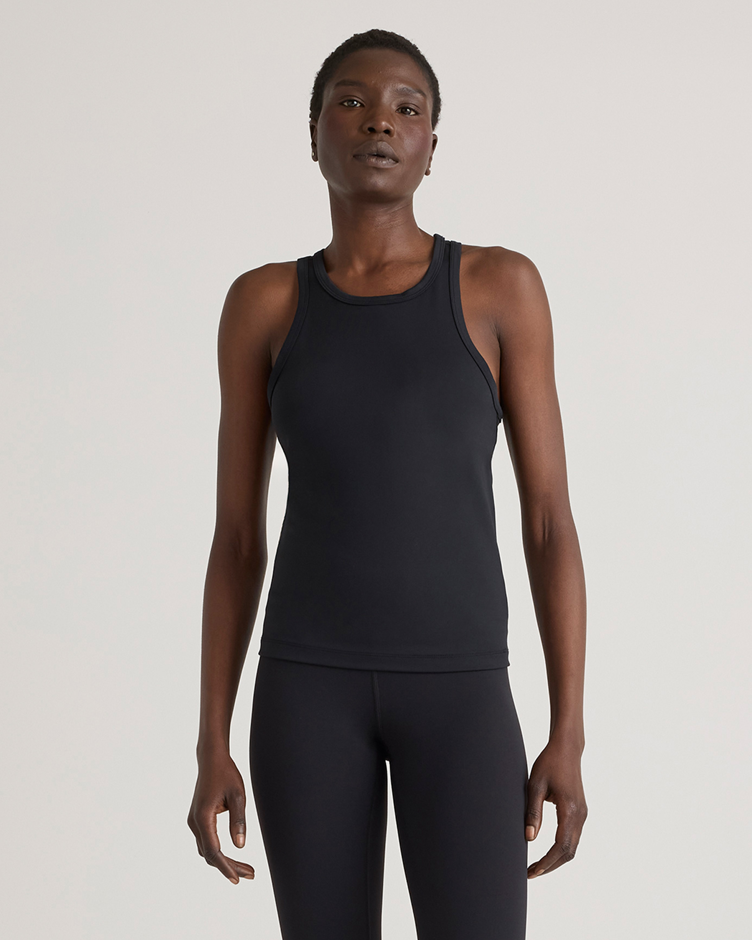Black Ultra-Form Waist-Length Racerback Tank