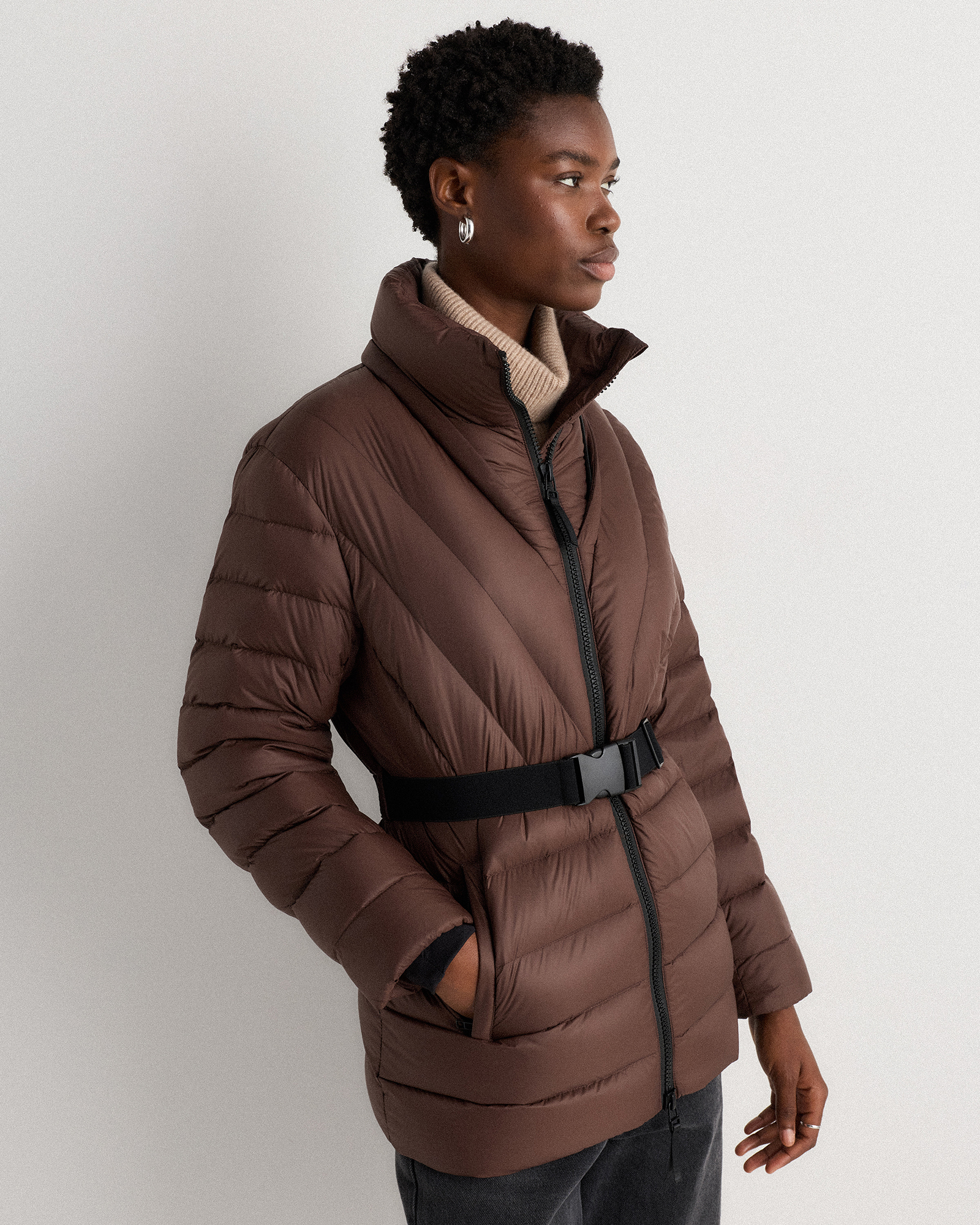 Responsible Down Belted Puffer Coat
