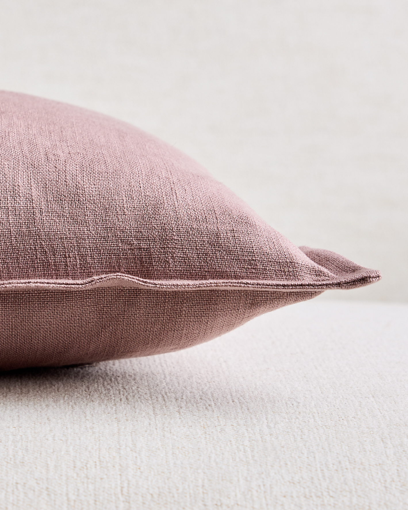 European Linen Flange Edge Pillow Cover (Set of 2) - Thumbnail 4