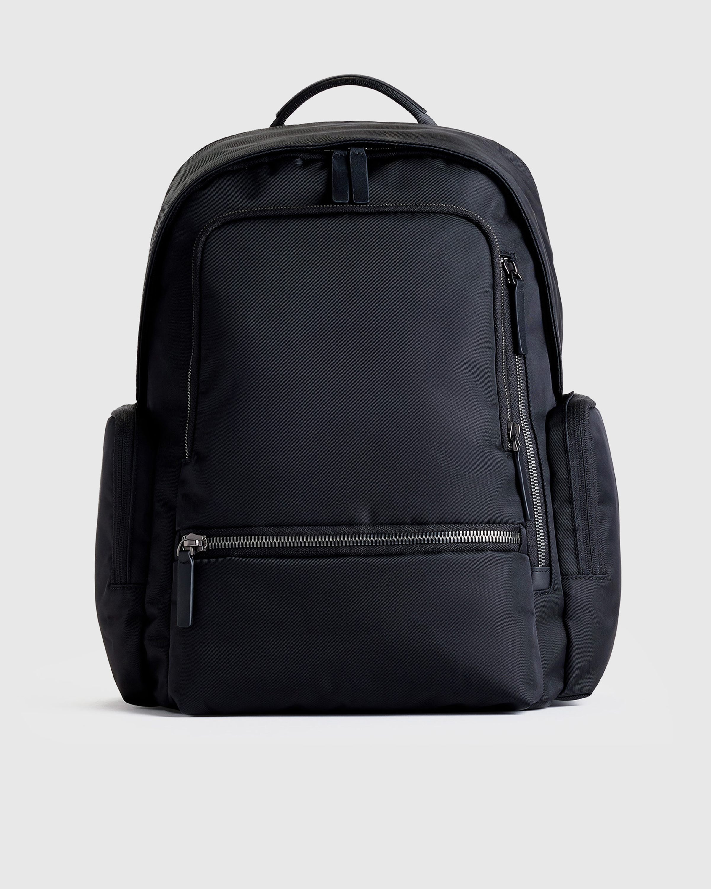 Black Voyage Nylon Commuter Backpack