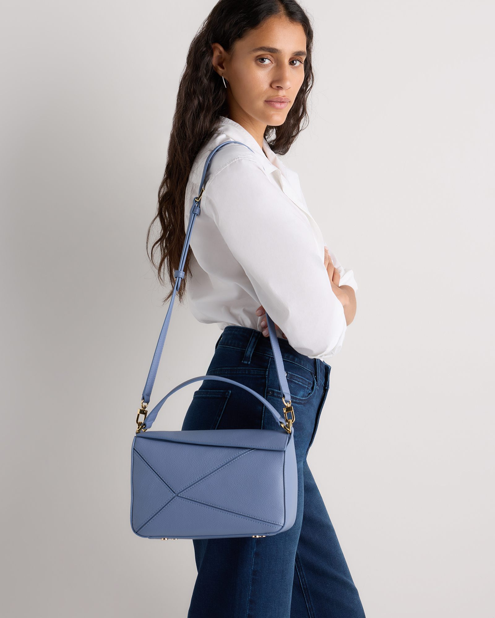 Sabine Crossbody in Moonstone Blue