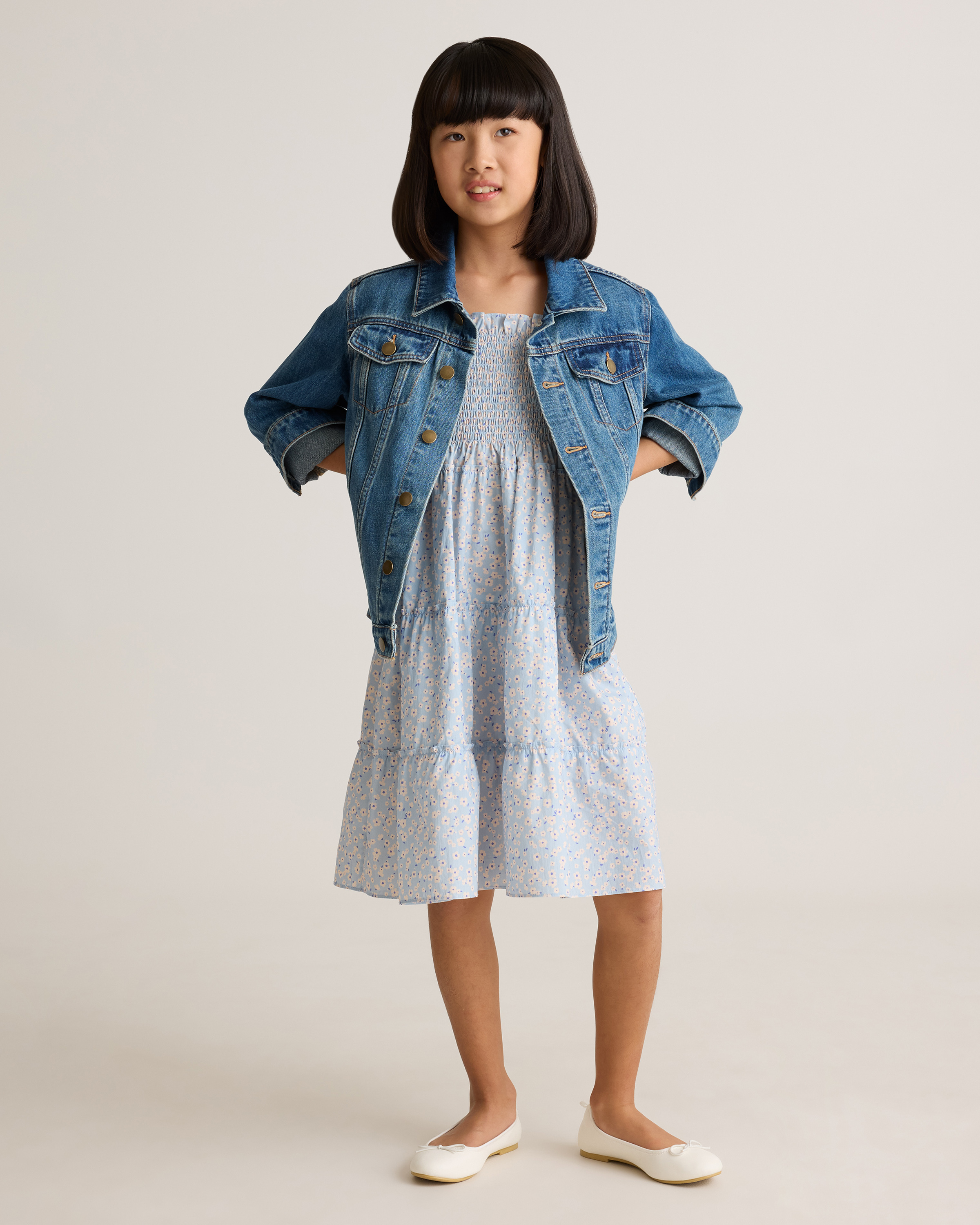 美品　ARTS&SCIENCE front smocking dress 美品 ARTS&SCIENCE front smocking dress