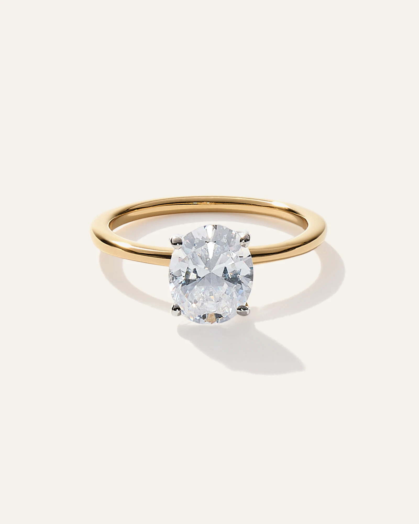 Lab Grown Diamond Oval Petite Classic Engagement Ring