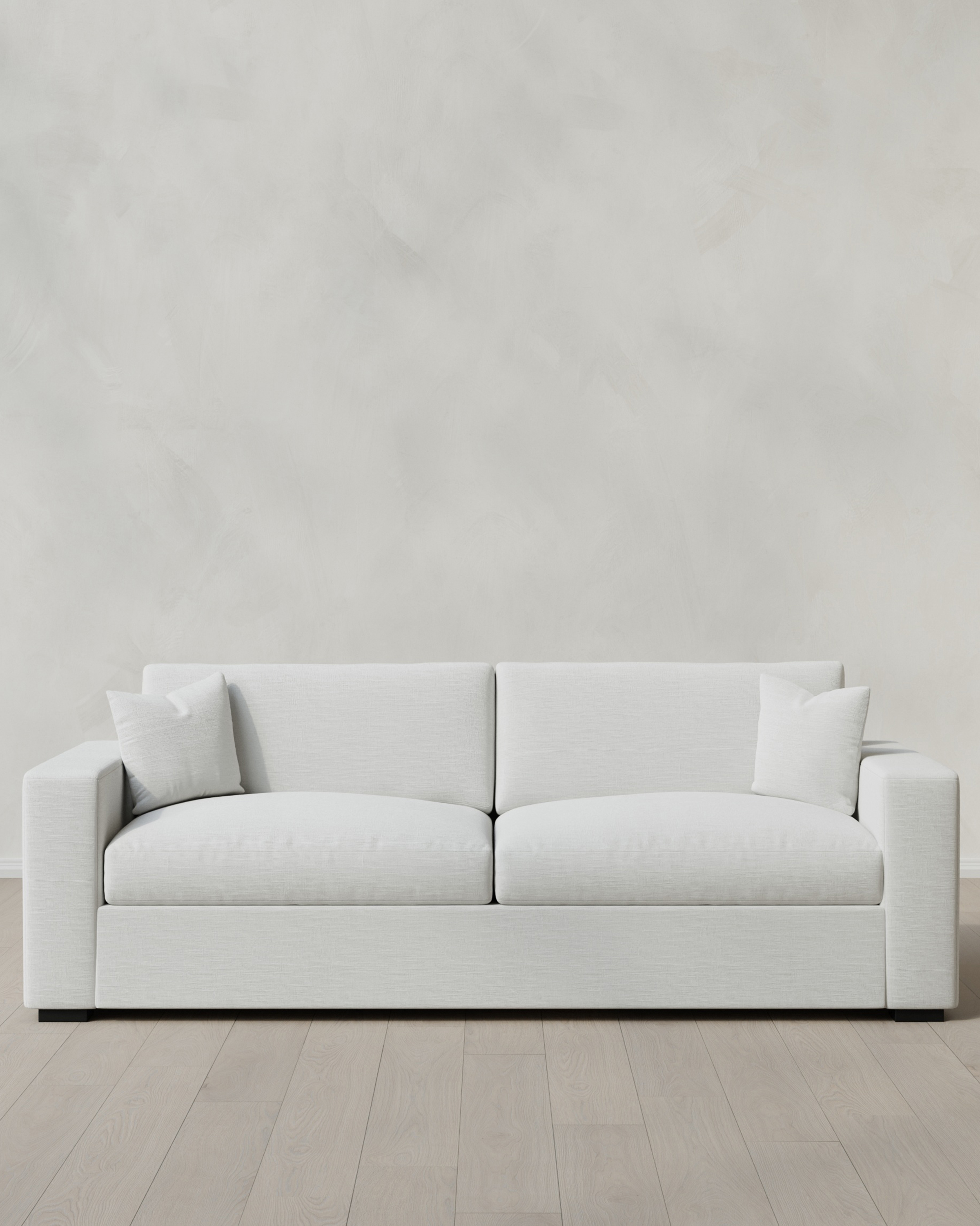 Quince Oasis Sofa in Performance Linen in Pearl, Size 8ft, Performance Linen Blend