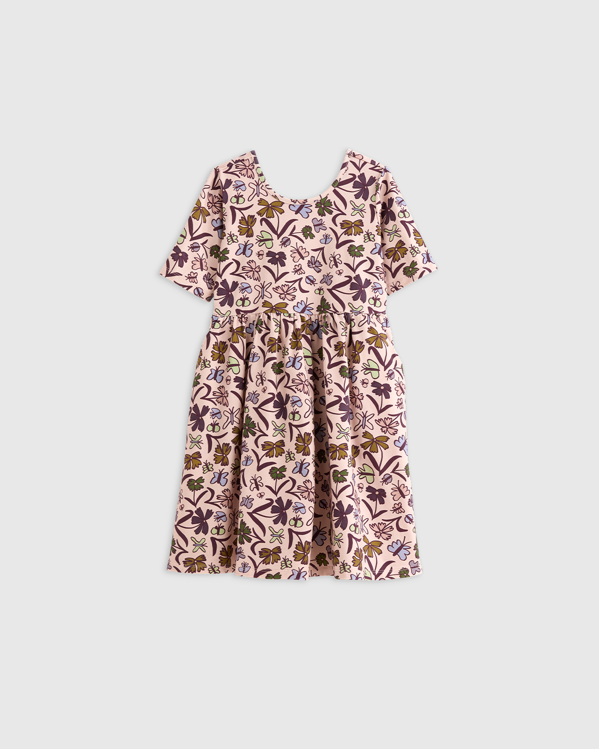 Quince Skater Dress In Butterfly Floral