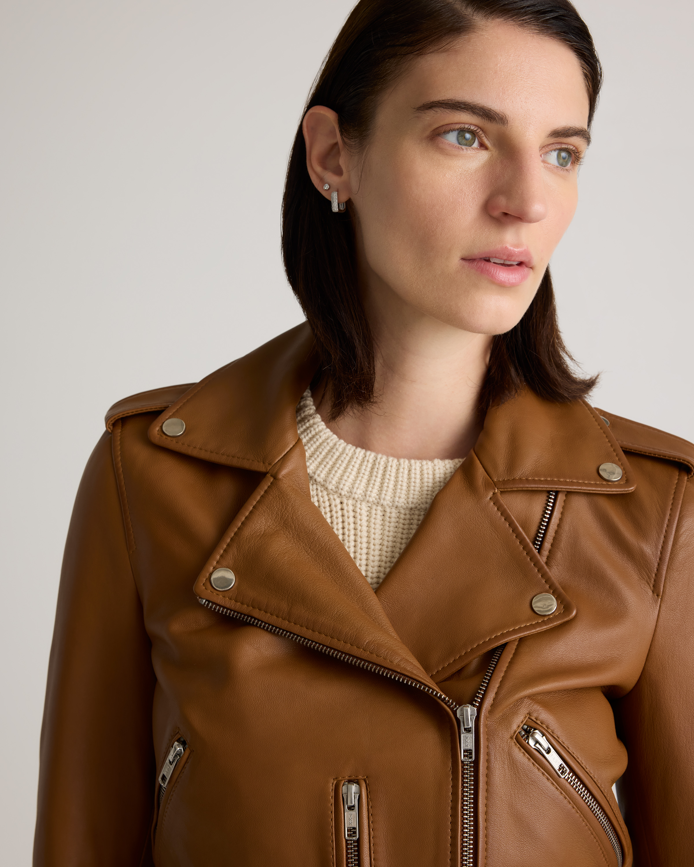 Women's 100% Leather Motorcycle Jacket