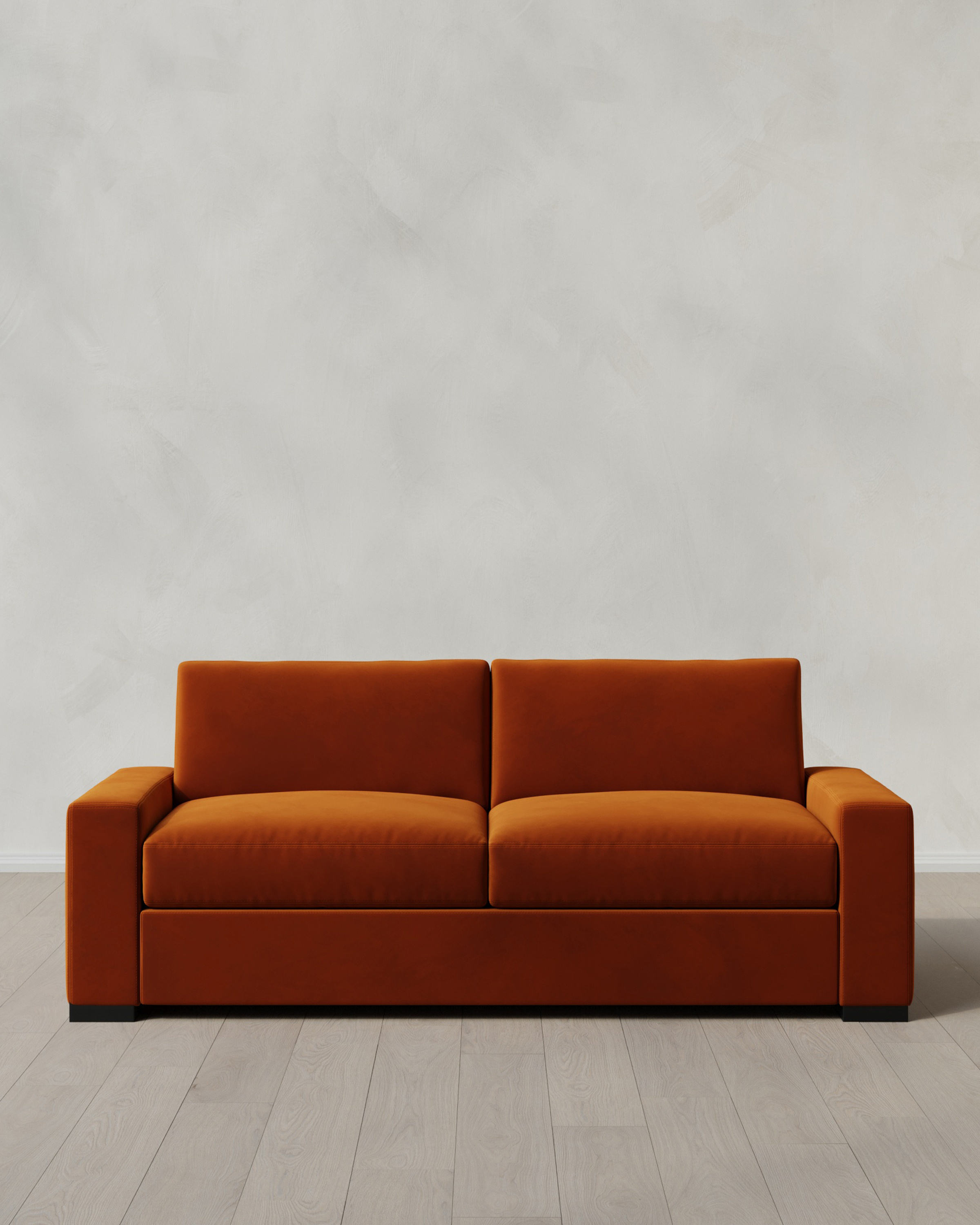 Rust Stillman Sleeper Sofa in Performance Velvet