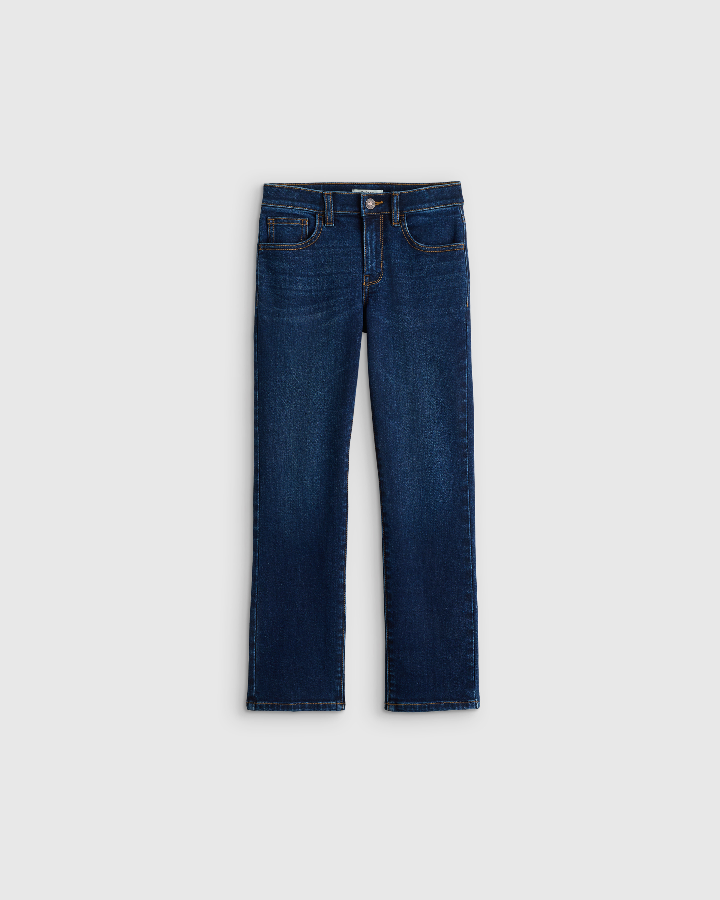 Dark Wash Boys Stretch Straight Jeans
