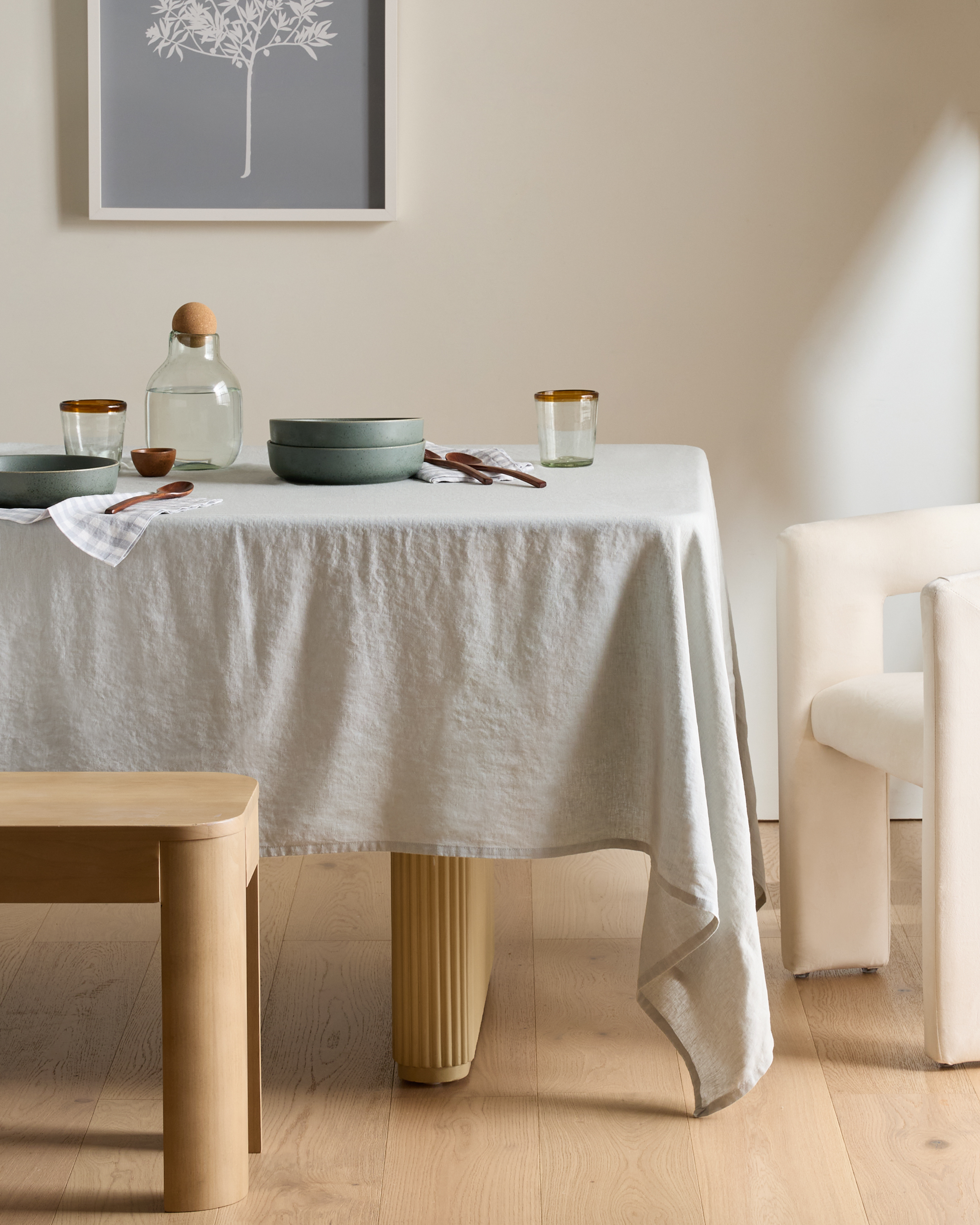Mist European Linen Tablecloth