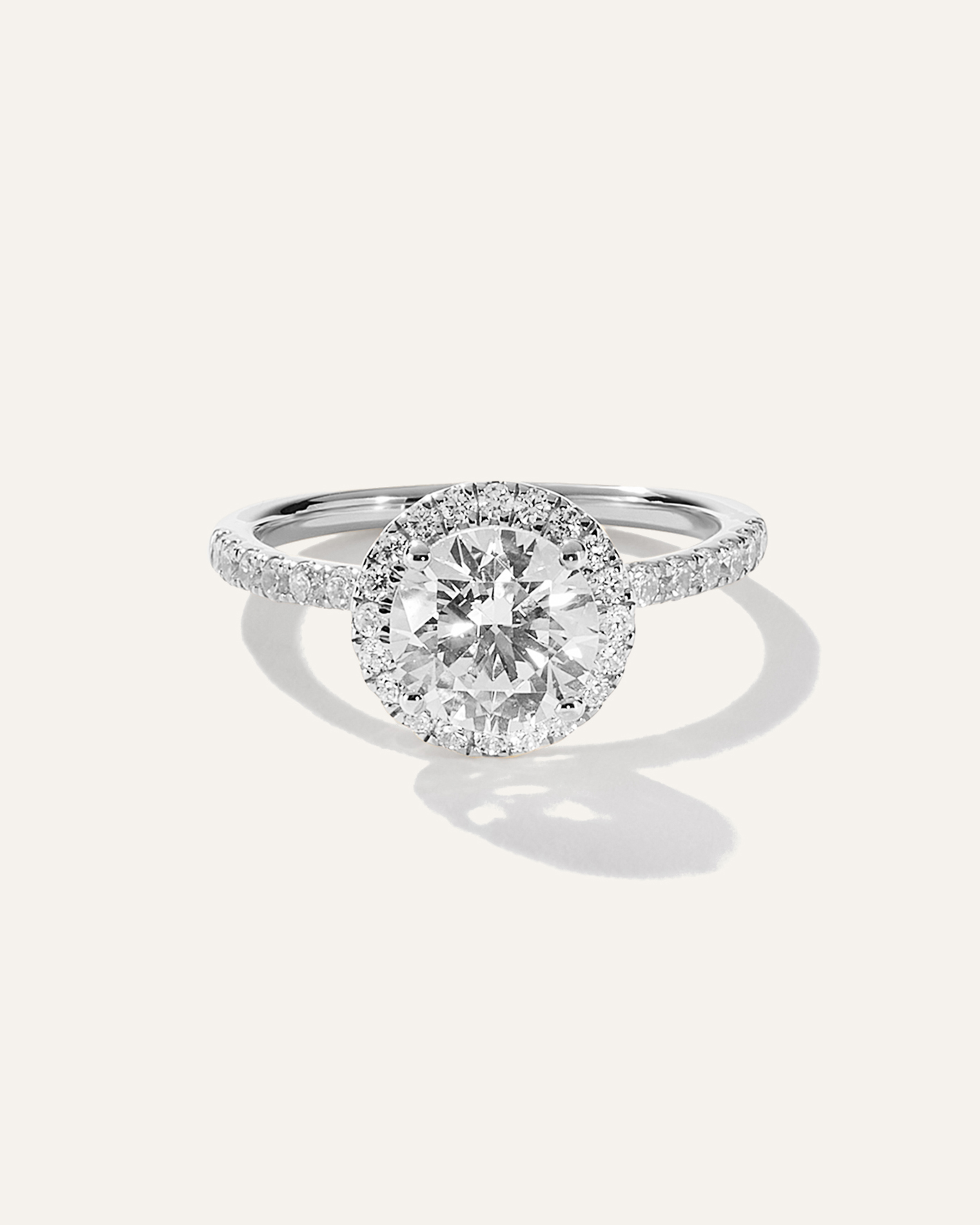 Quince Women's Lab Grown Diamond Round Halo Pave Engagement Ring In Platinum