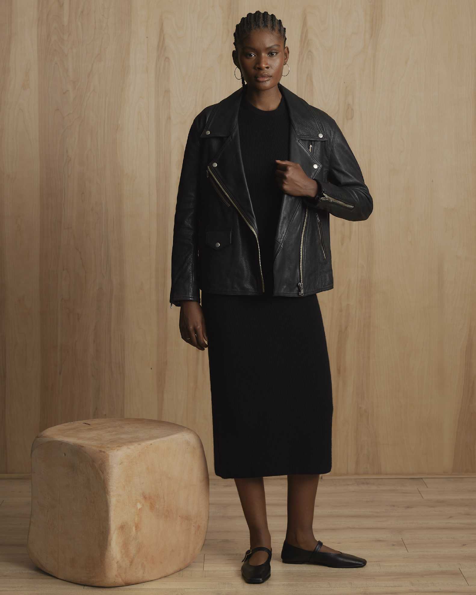 100% Leather Oversized Biker Jacket