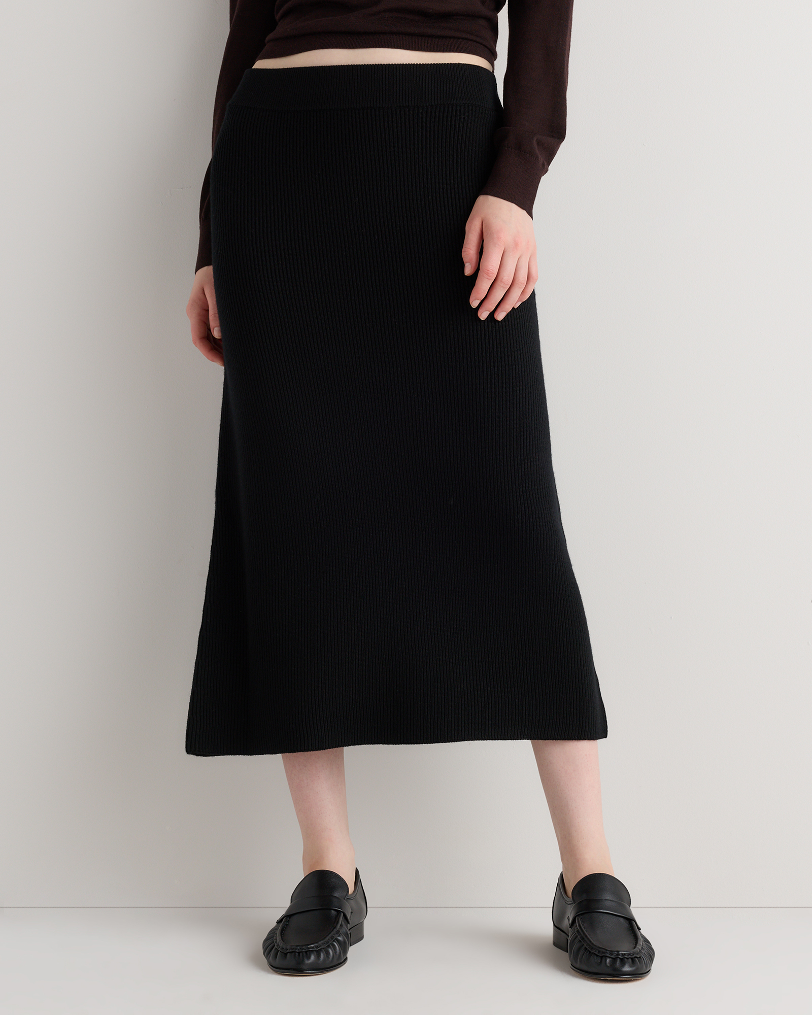 Australian Merino Wool Midi Skirt