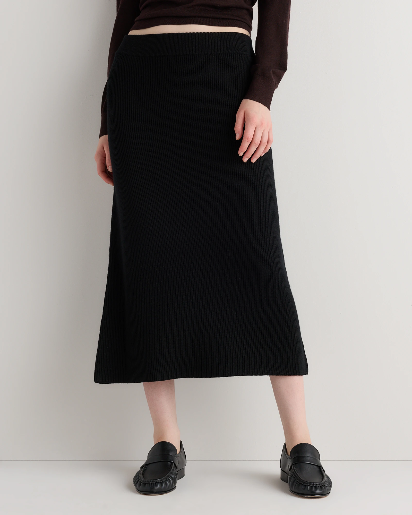 Australian Merino Wool Midi Skirt