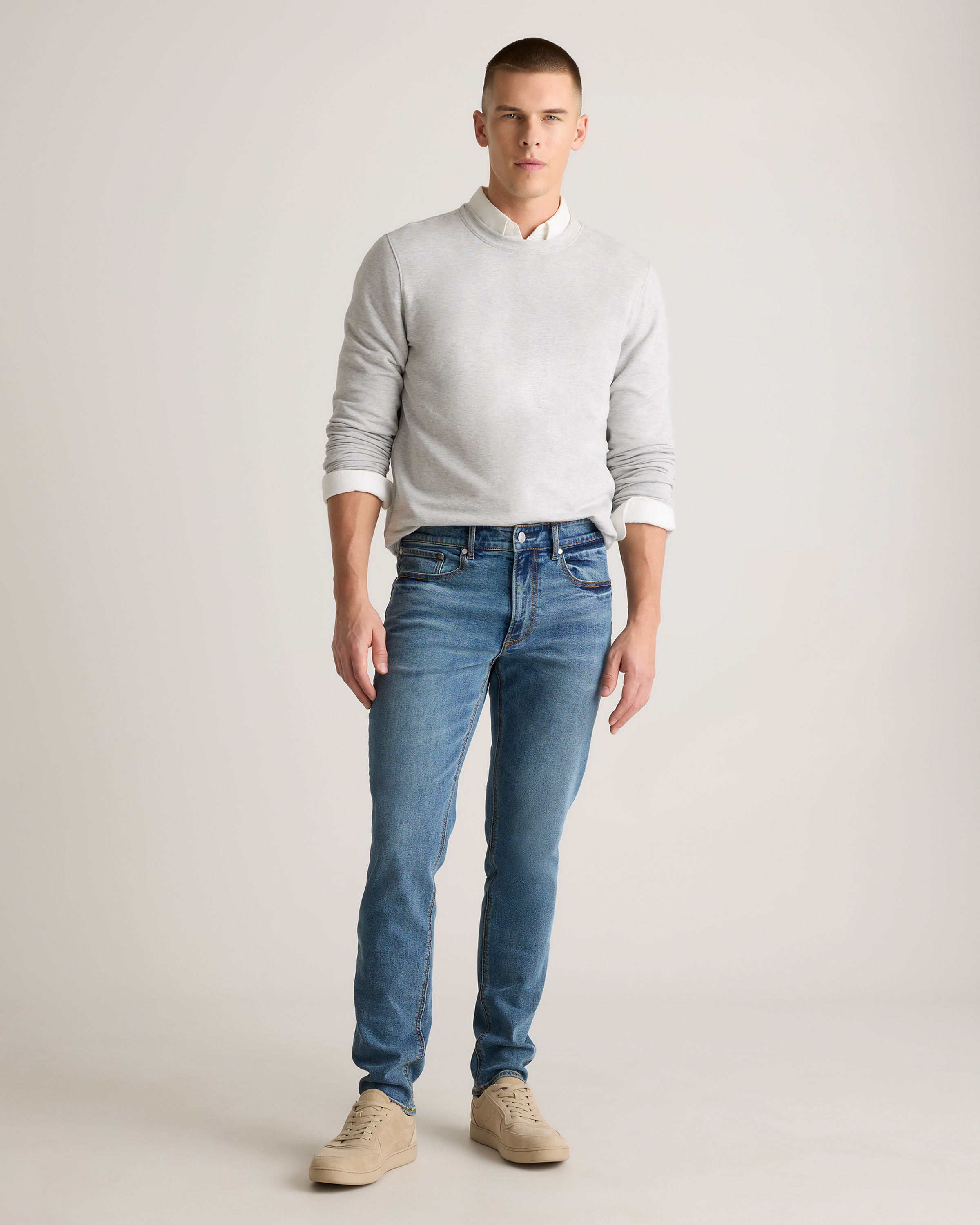 Warren Stretch Slim Jeans in Azure Blue