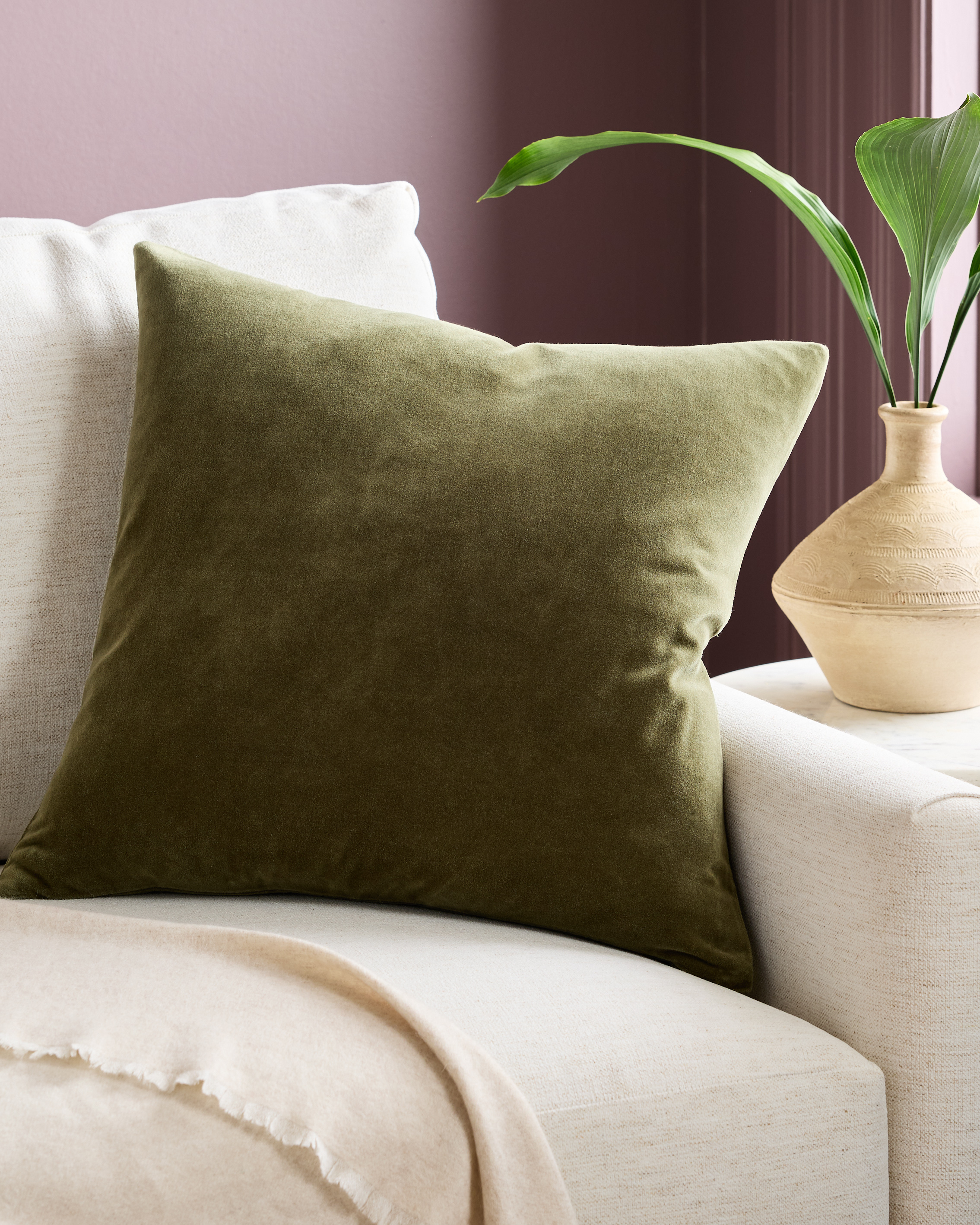 Moss Classic Cotton Velvet Pillow Cover