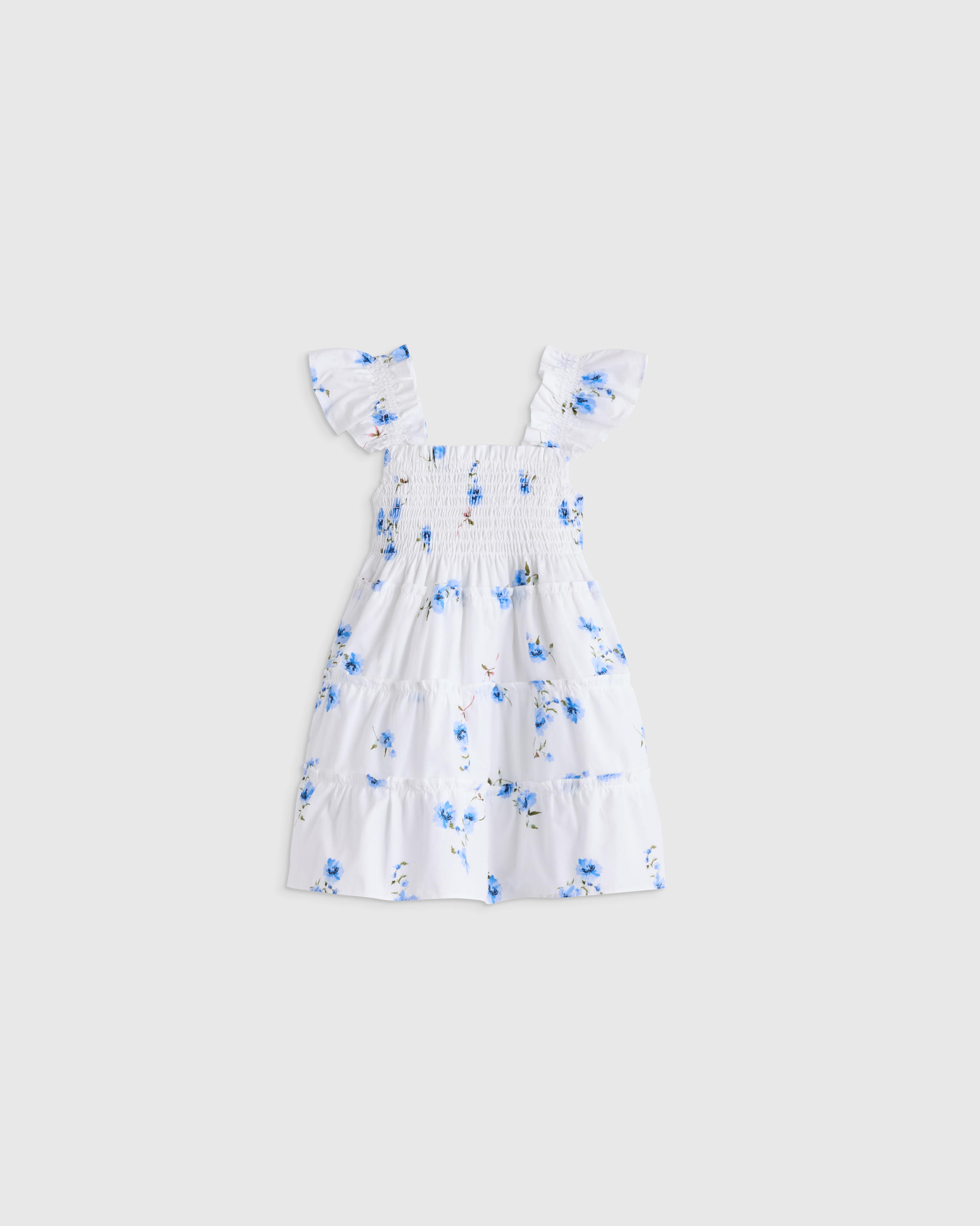 Romantic Stems 100% Organic Cotton Poplin Smocked Dress
