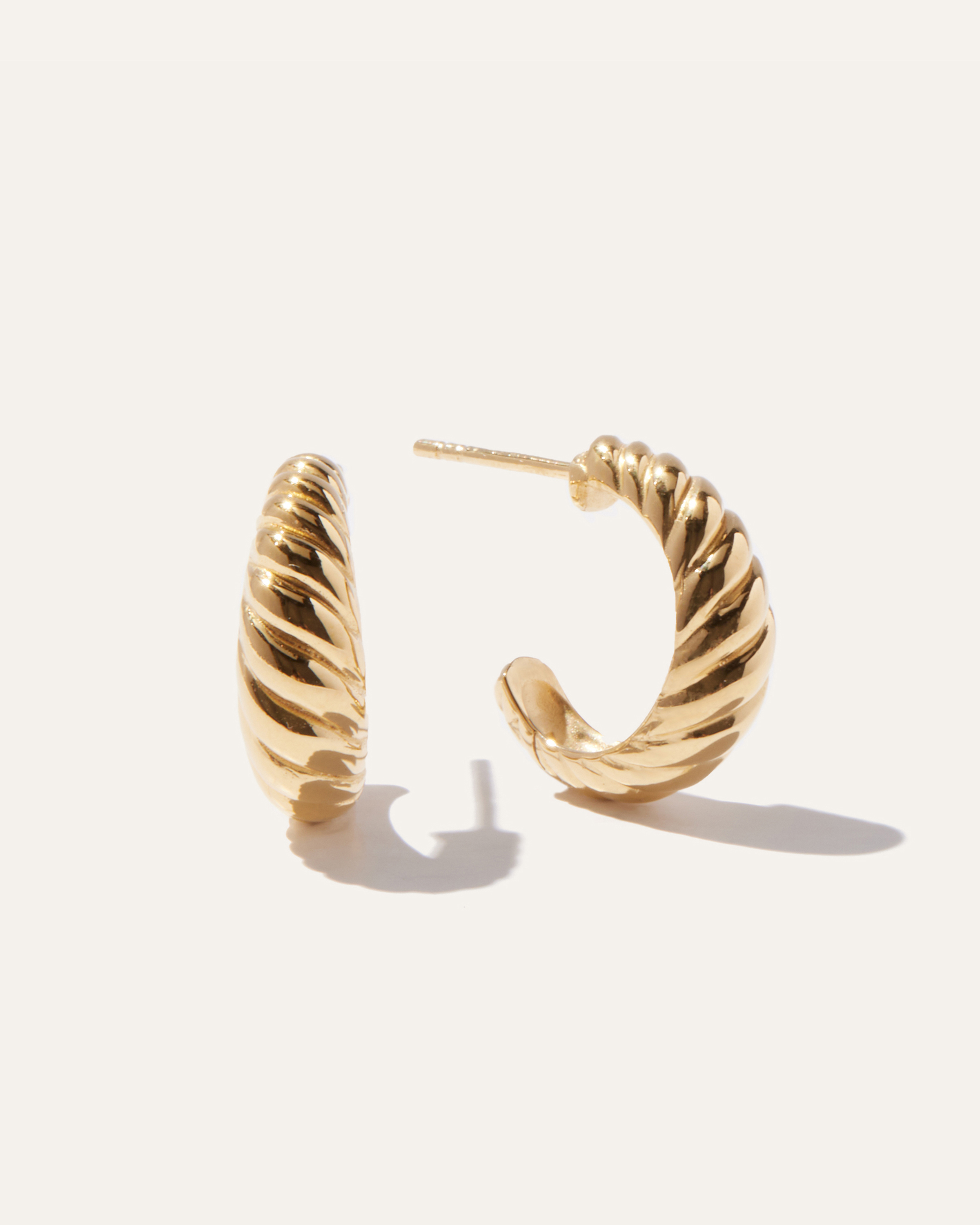 Gold Vermeil Croissant Hoops