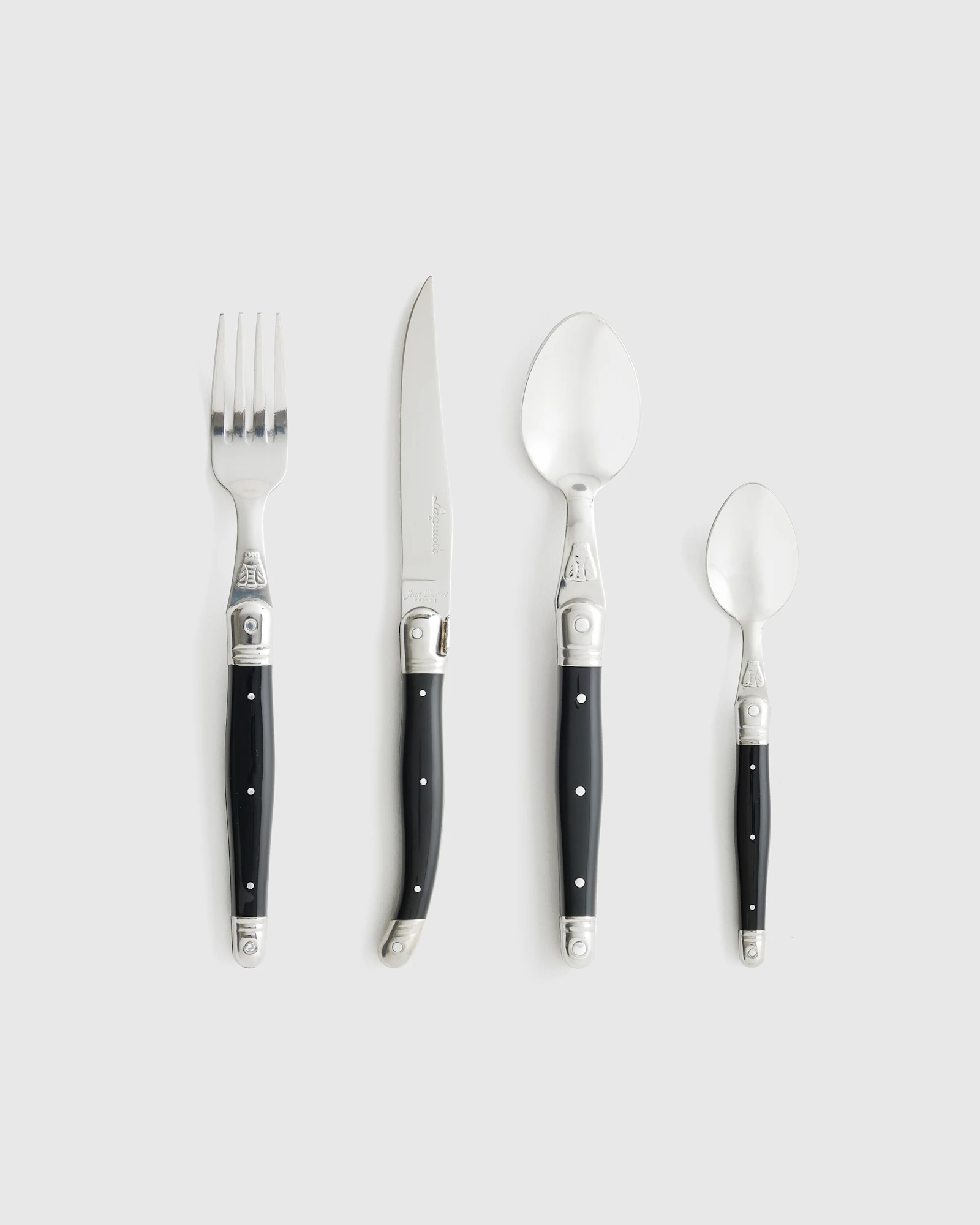 Jean Dubost Laguiole 24 Piece Flatware Set - Black