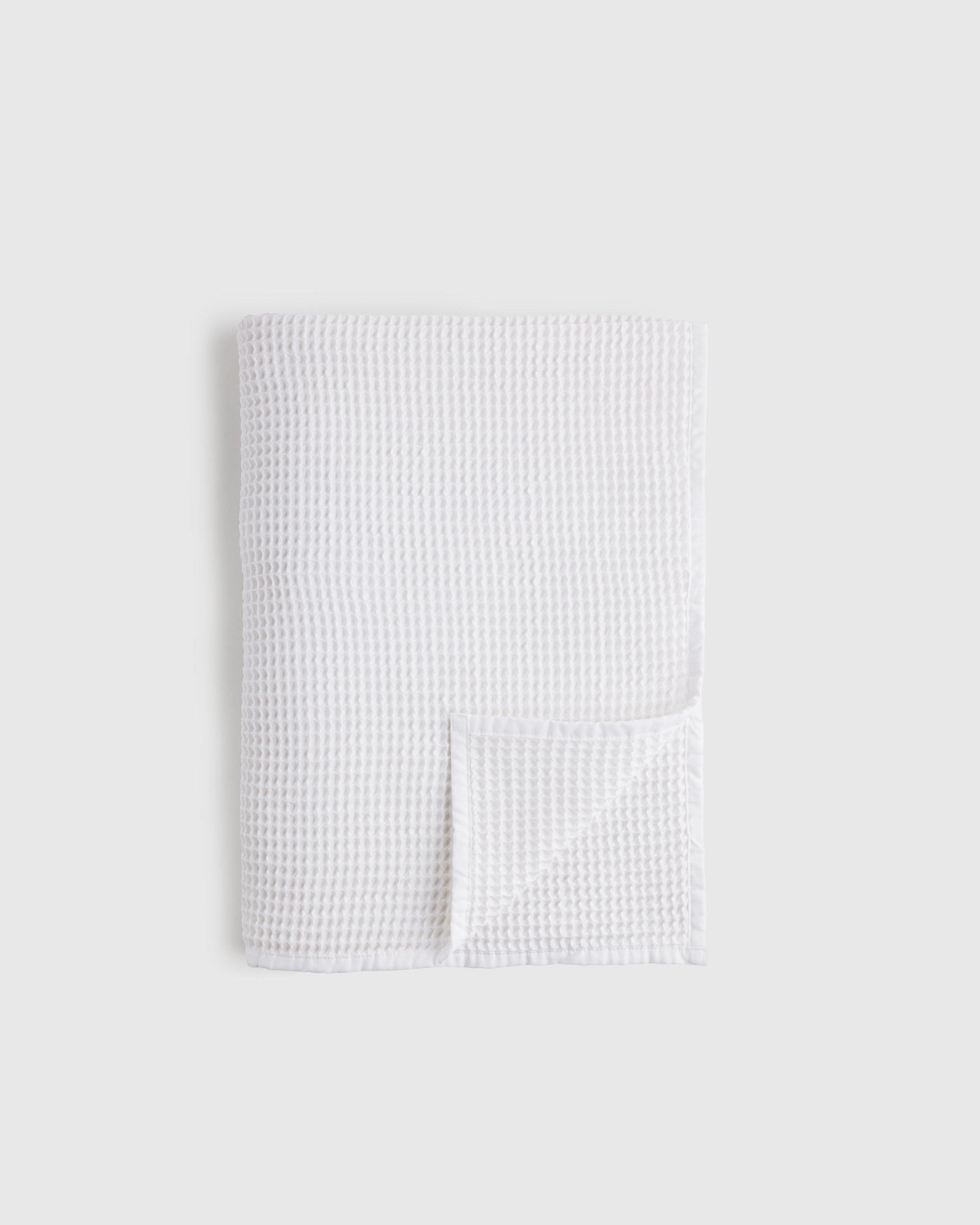 White Organic Waffle Throw
