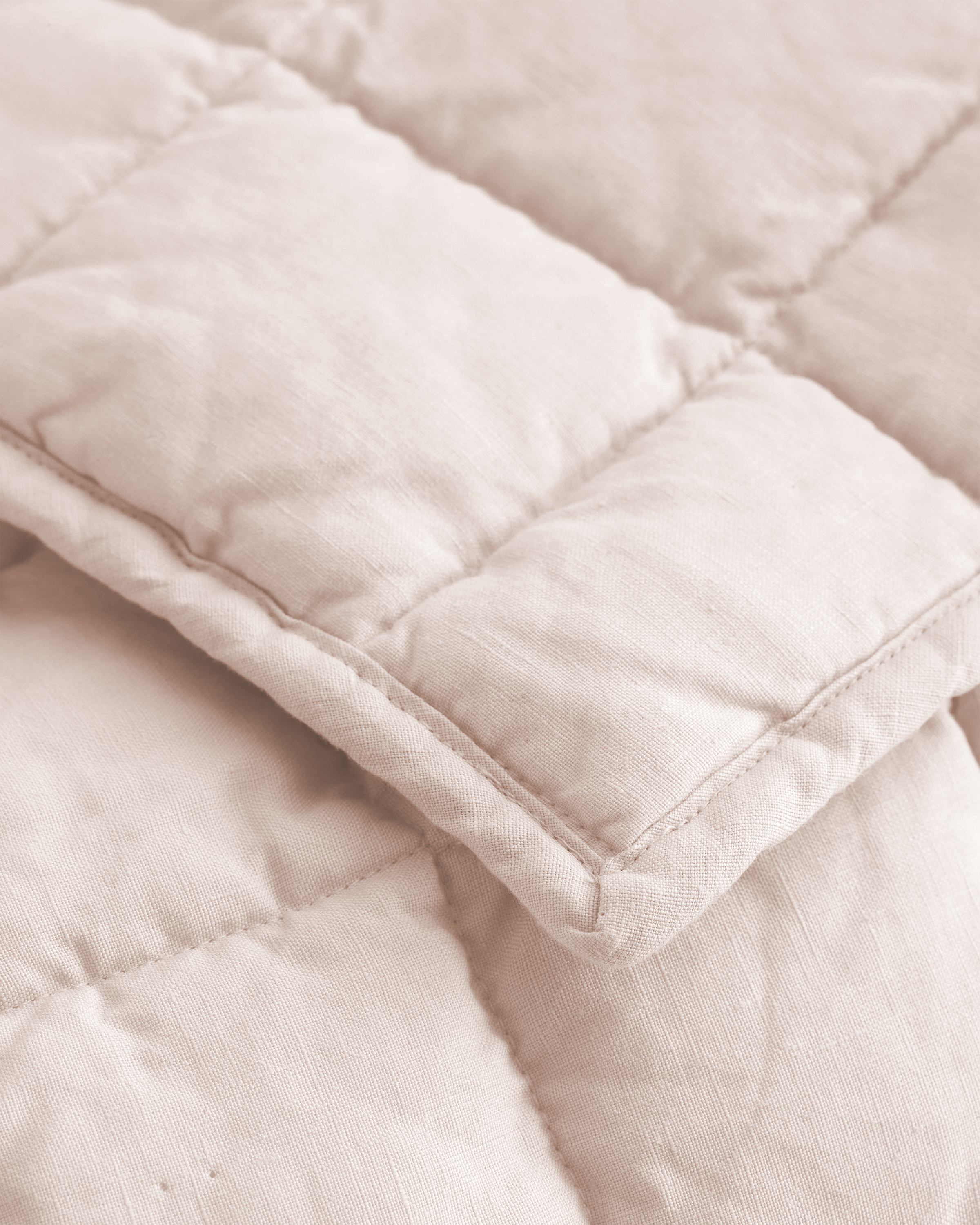 Blush Pink European Linen Toddler Quilt
