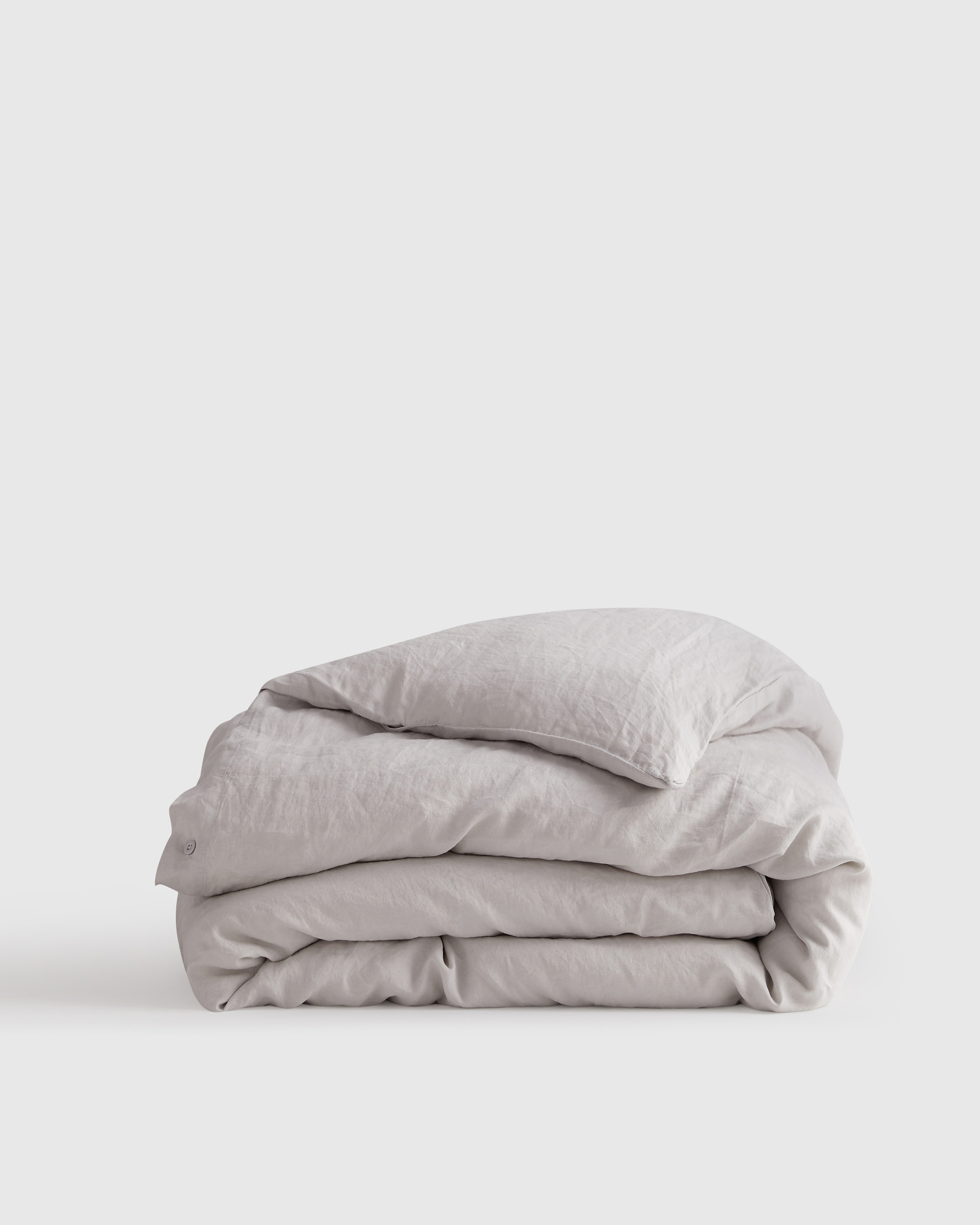 european linen duvet cover, full/queen, light grey