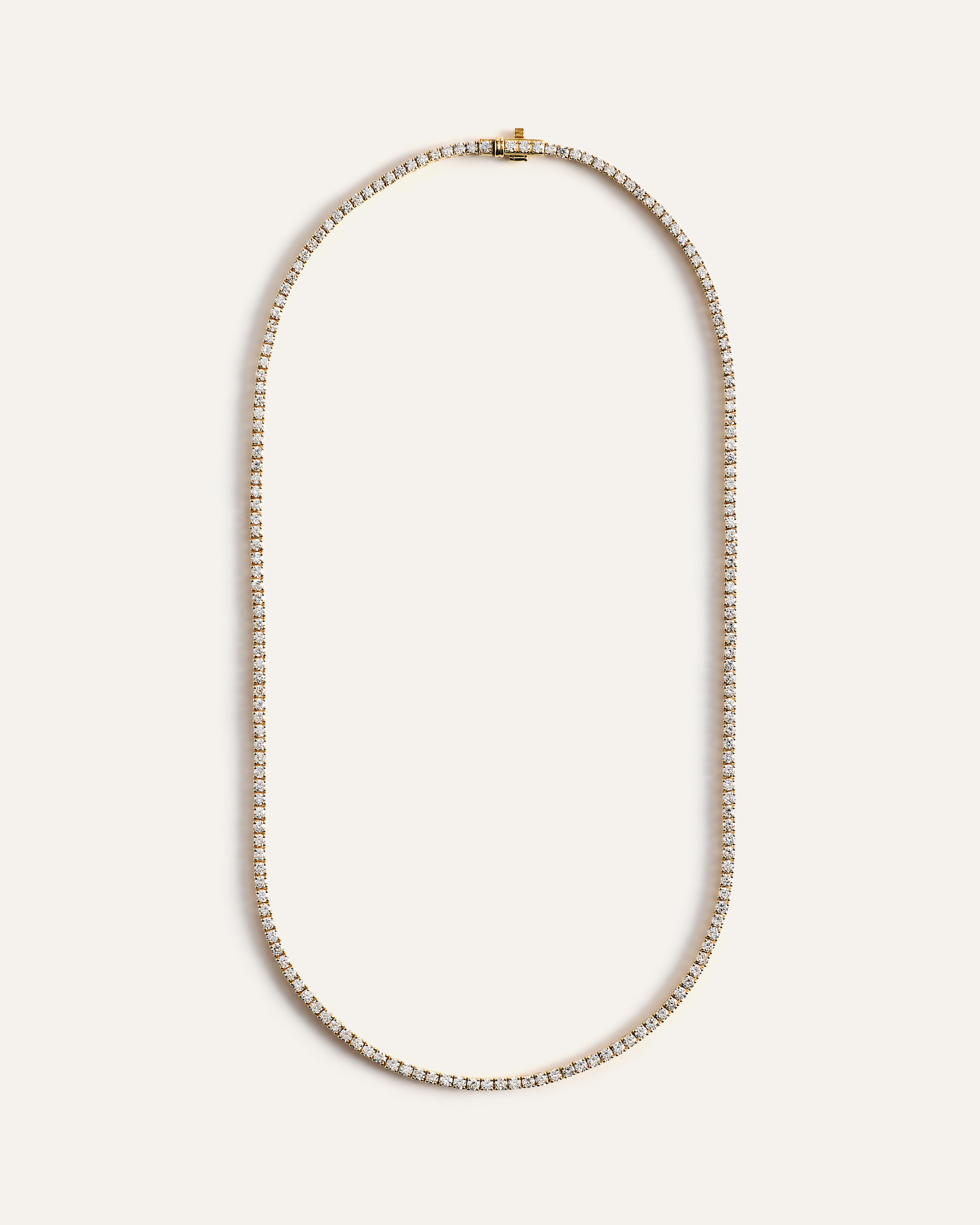 14K Gold Lab Grown Diamond Tennis Necklace - 7ctw