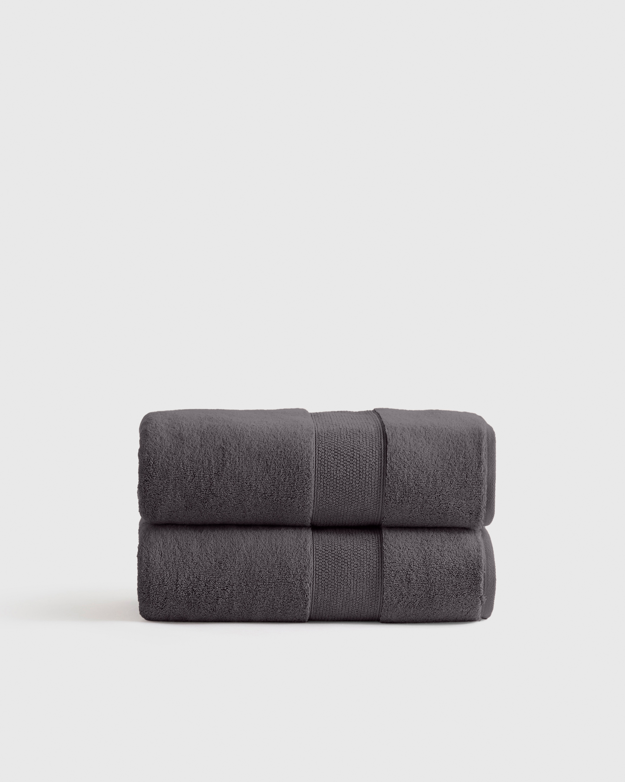 Charcoal Classic Organic Turkish Cotton Bath Towel (Set of 2)