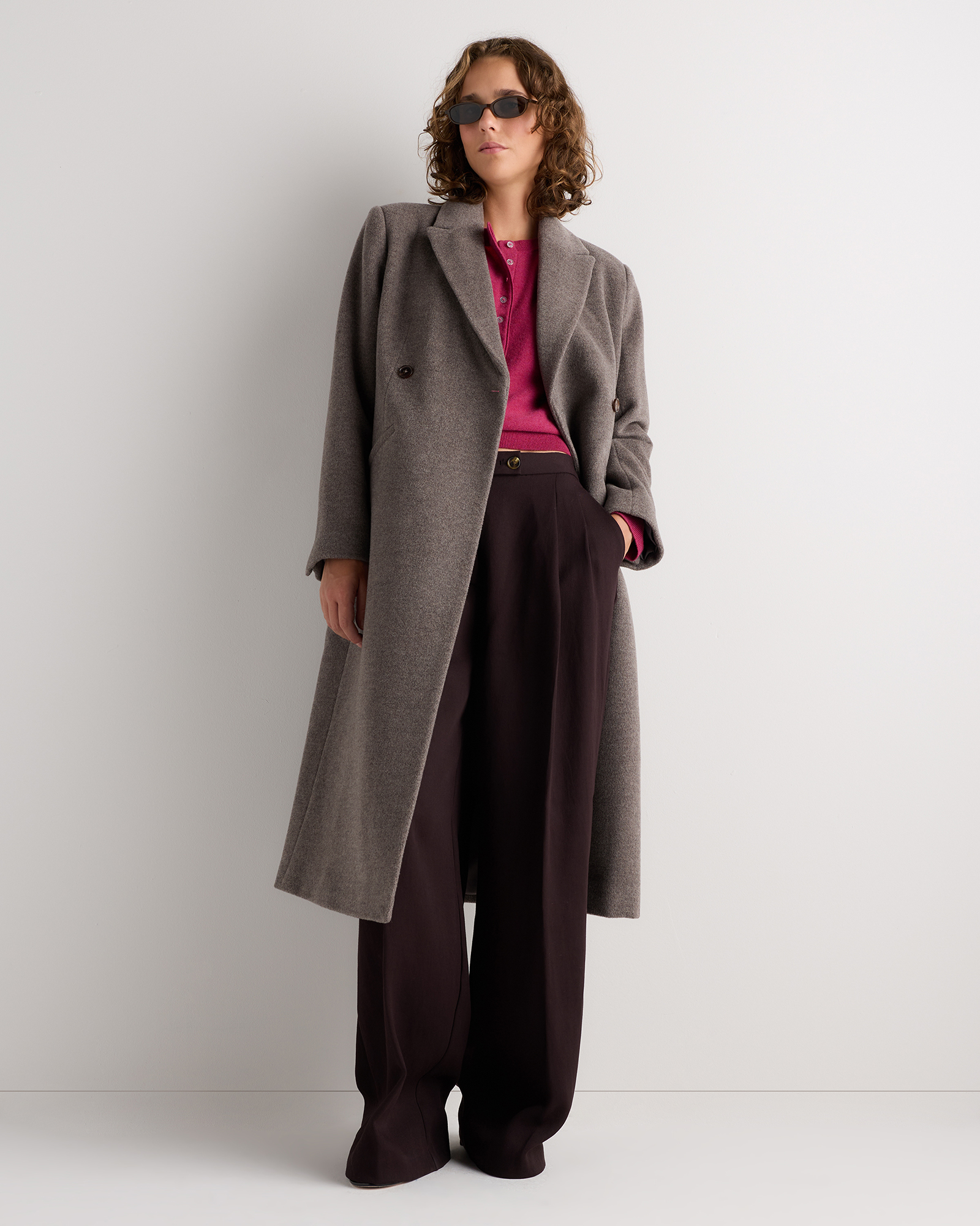 Italian Wool Classic Single-Breasted Coat