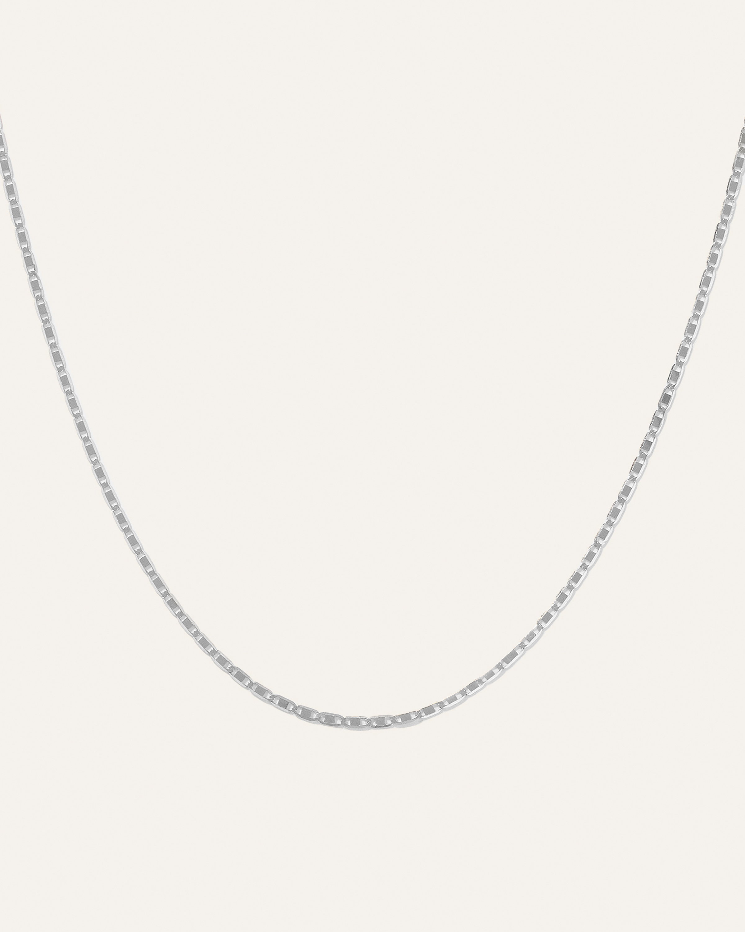 White Gold Collier chaîne Valentino fine en or 14 carats