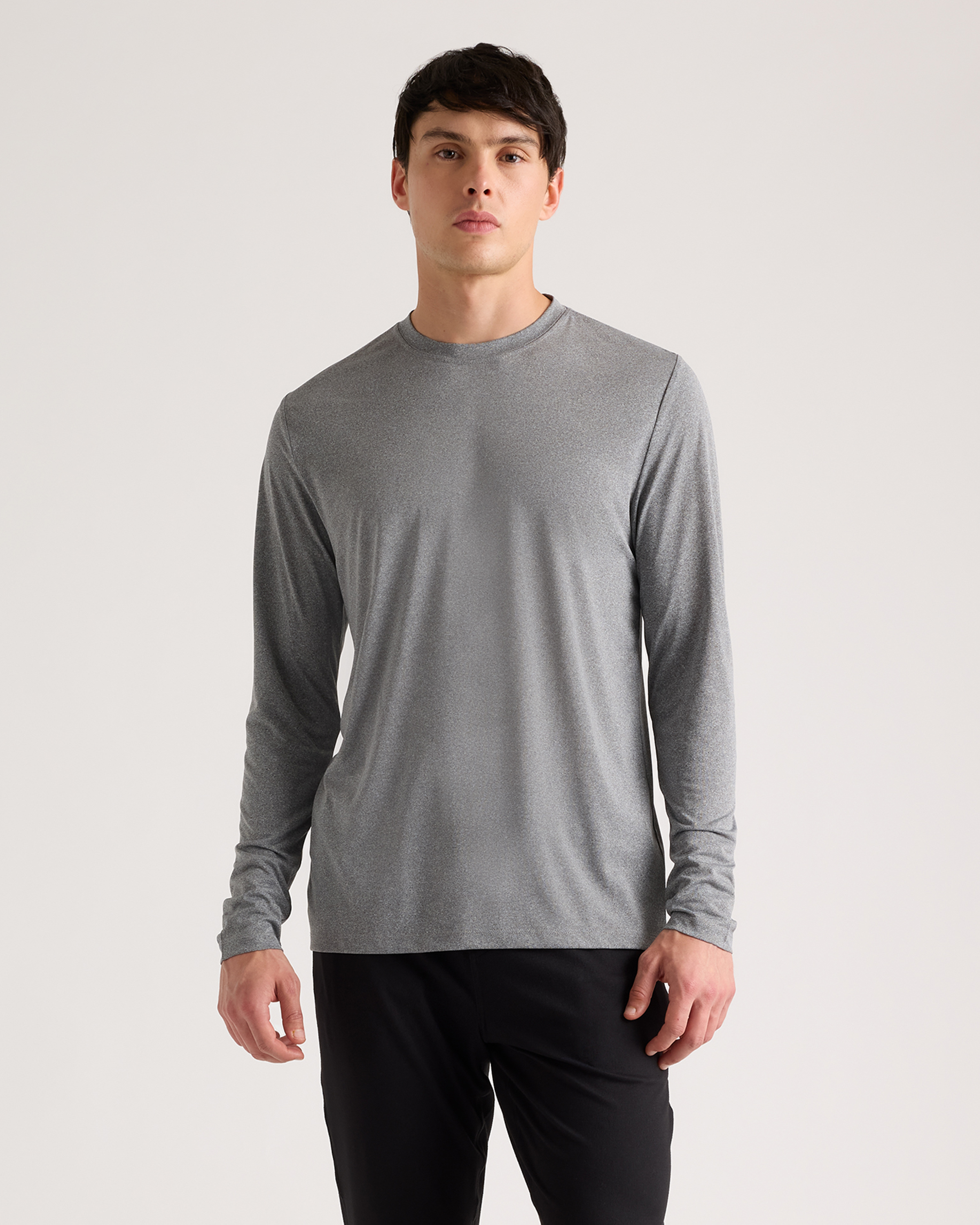 Quince Men's Ultra-light Hike Long Sleeve T-shirt In Dark Heather Grey