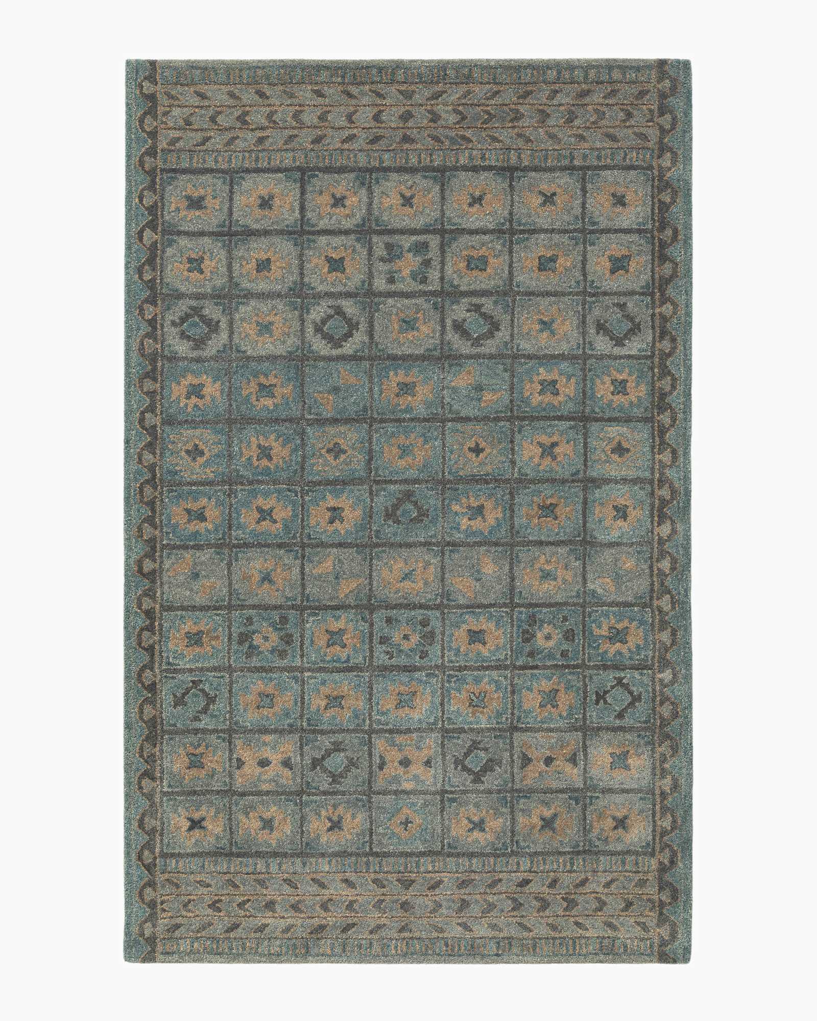 Cambria Wool Rug in Blue