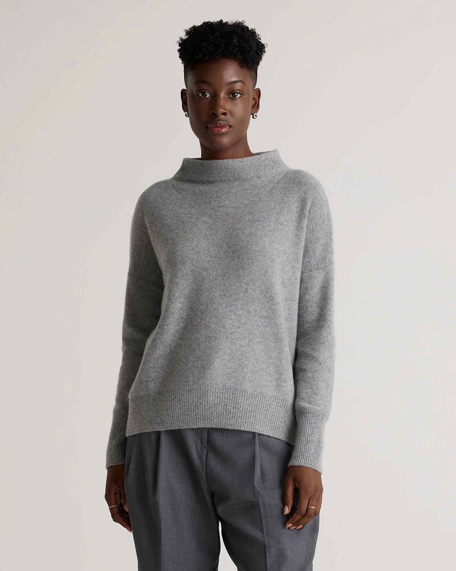Mongolian Cashmere Funnel Neck Sweater