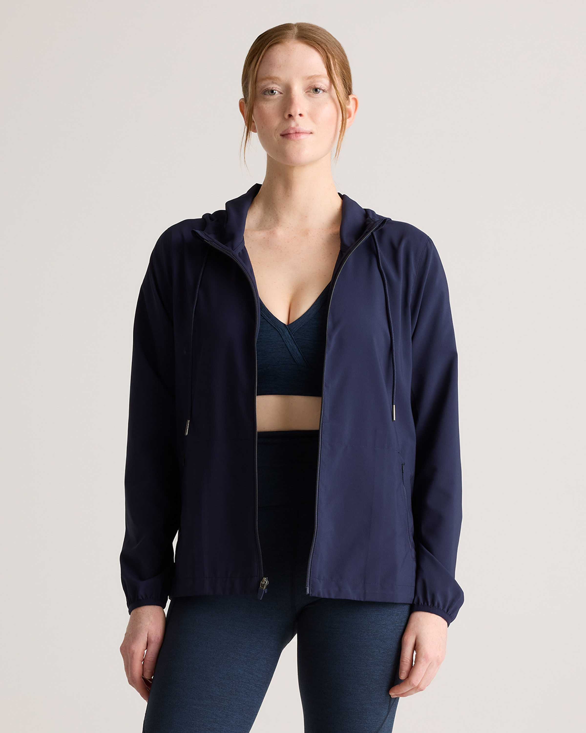 Quince Women's Micro Ripstop Packable Hike Jacket In Deep Navy