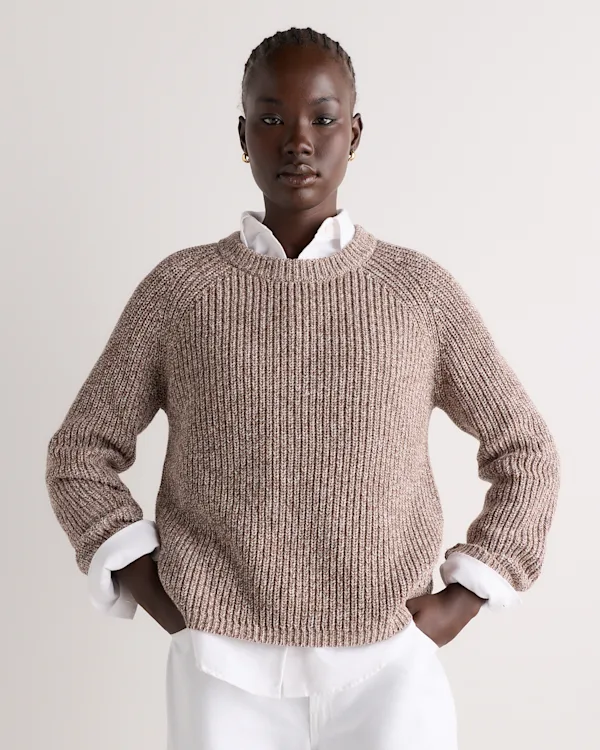100% Organic Cotton Fisherman Crew Sweater