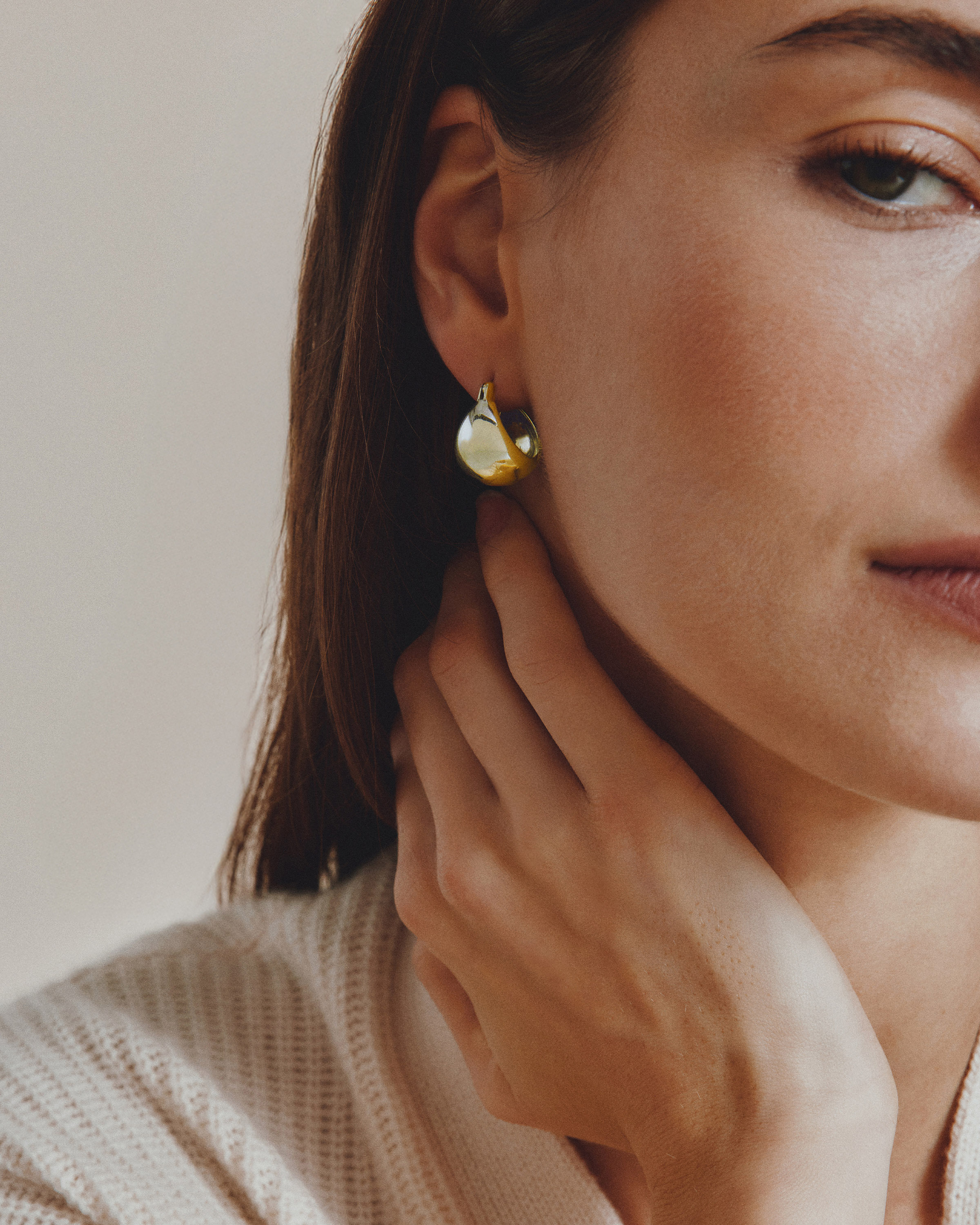 Gold Vermeil Globe Boho Hoops