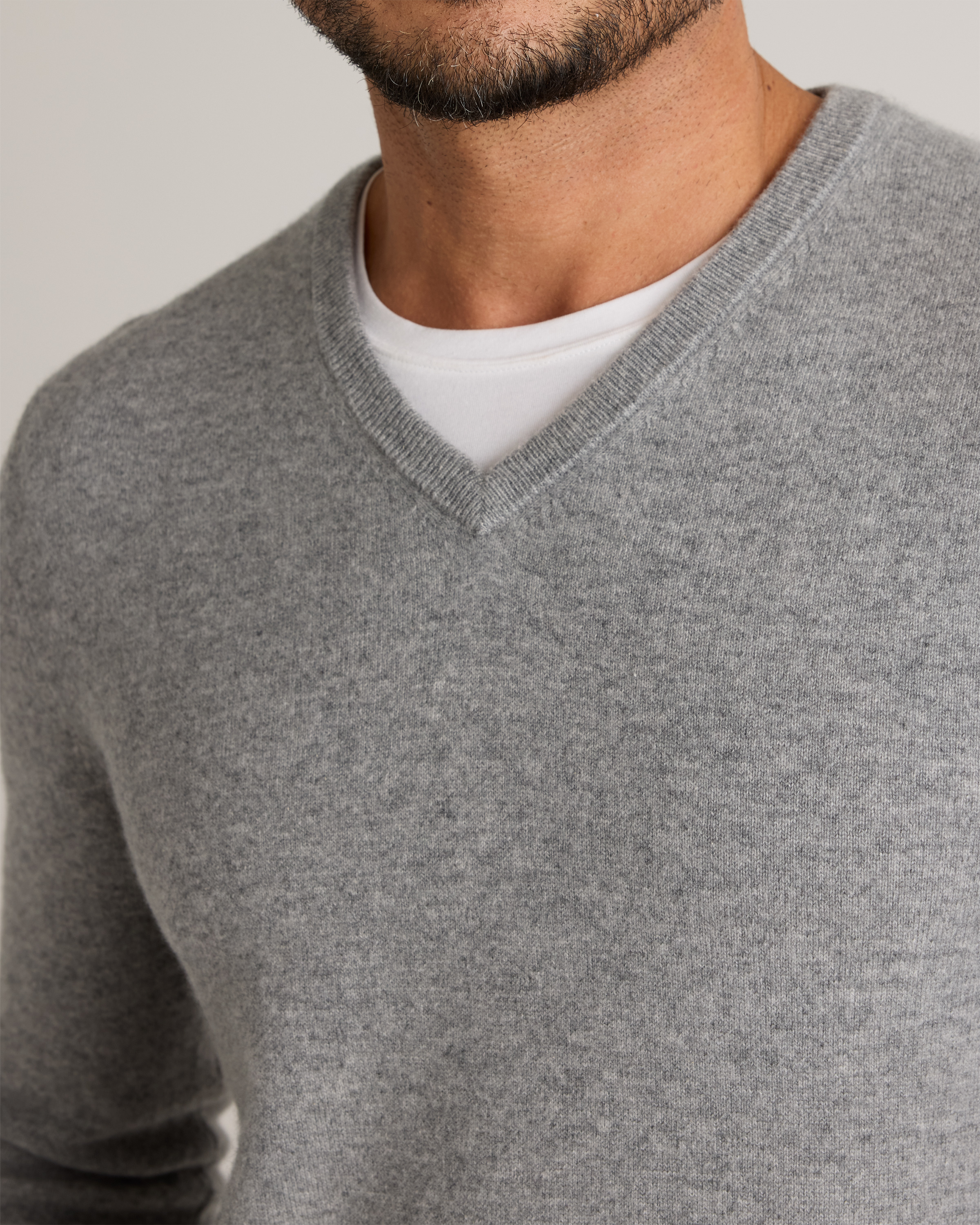 grey dress sweater men Grey with Grey Trim Luxury Touch Cotton and Cashmere Quarter Zip Sweater M