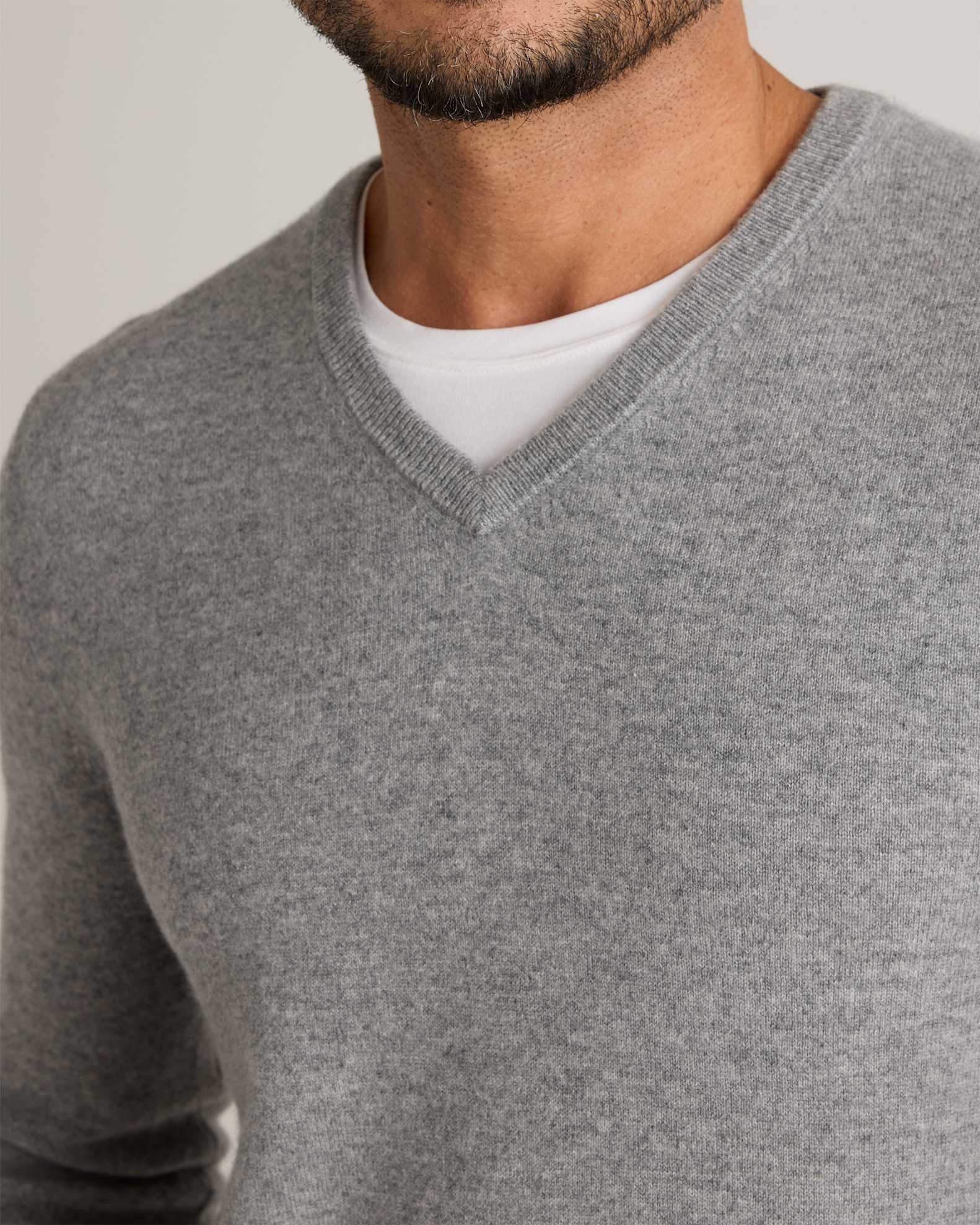 grey dress sweater men Grey with Grey Trim Luxury Touch Cotton and Cashmere Quarter Zip Sweater M