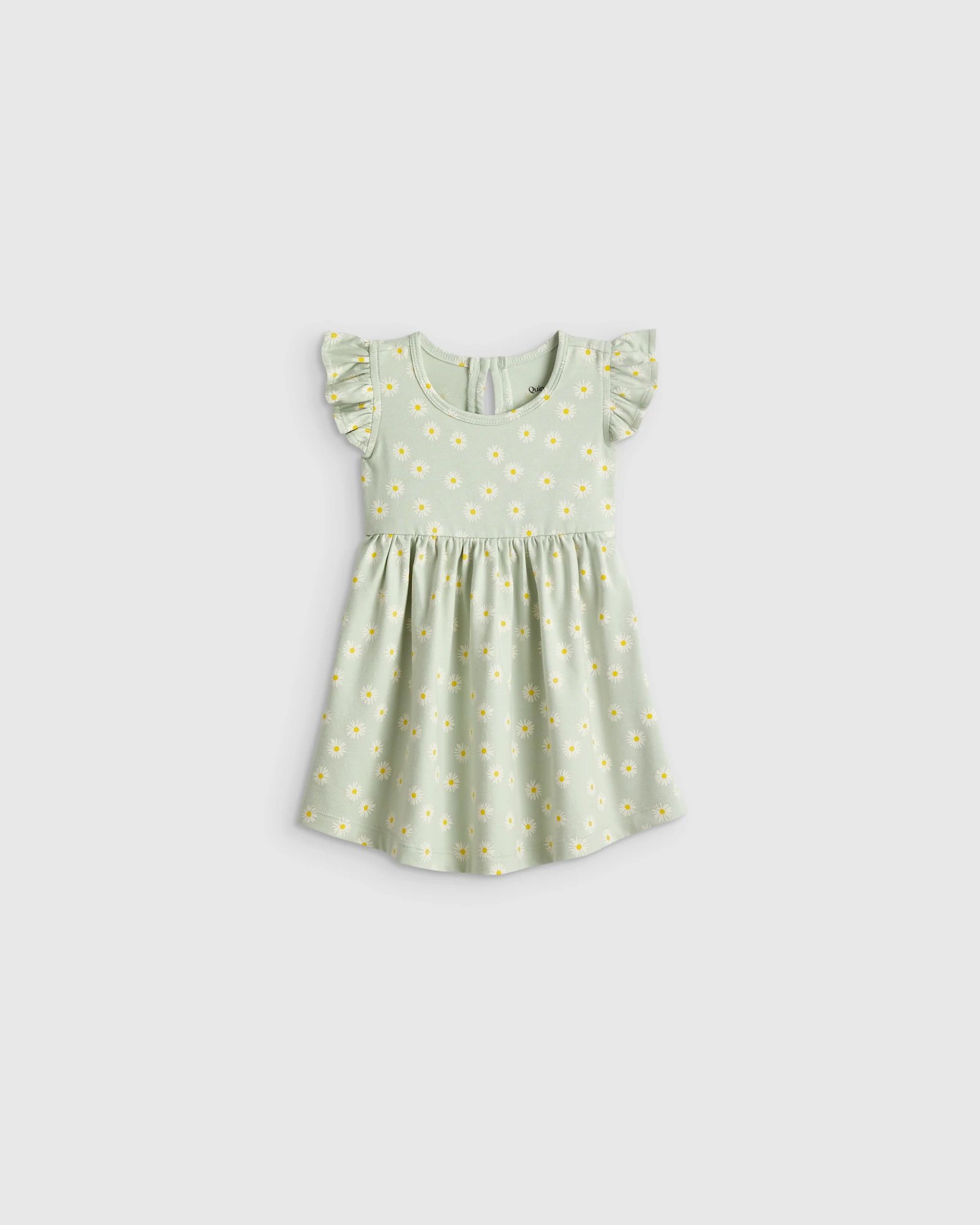 Organic Cotton Sleeveless Ruffle Dress - Baby Girl