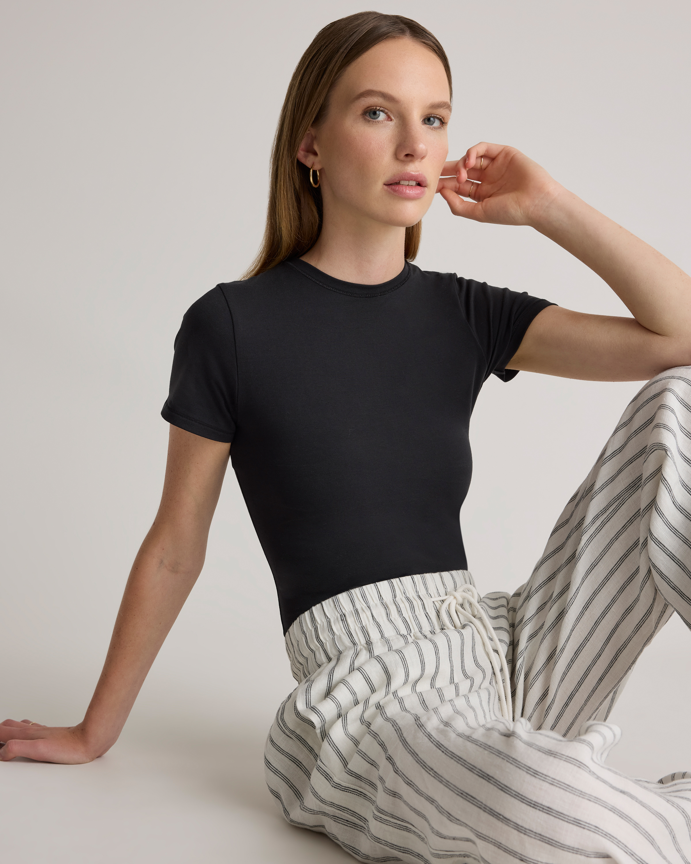 tシャツ SUPERFINE COTTON JERSEY レディース Wrap London - Cotton jersey boxy T-shirt