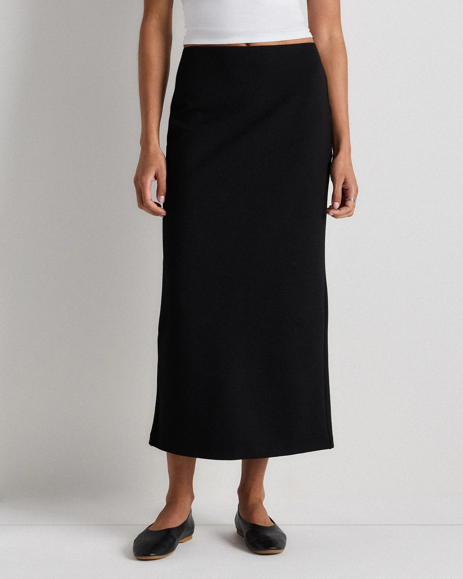 Ultra-Stretch Ponte Maxi Pencil Skirt