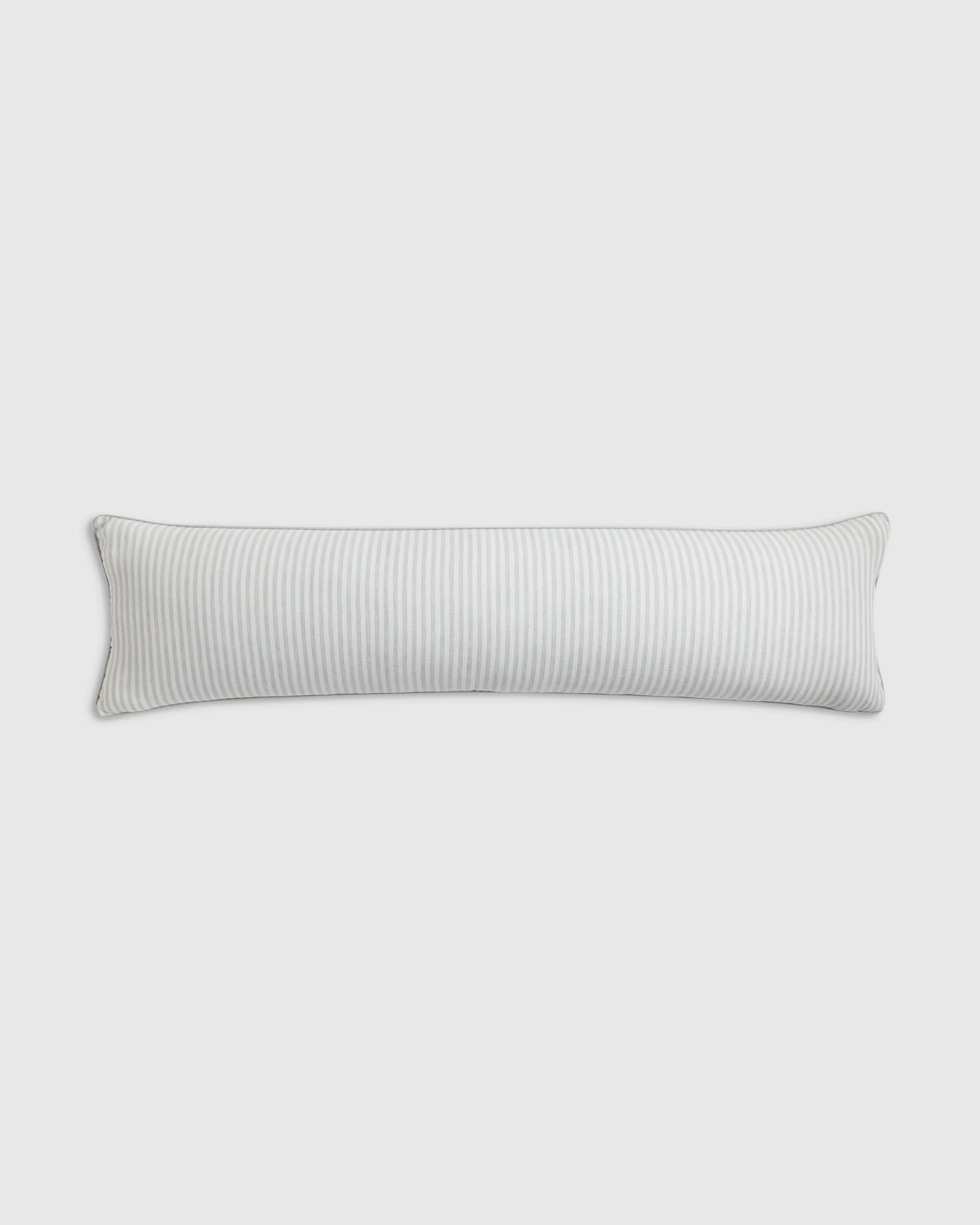 Piped Linen Stripe Oversized Lumbar Pillow Cover