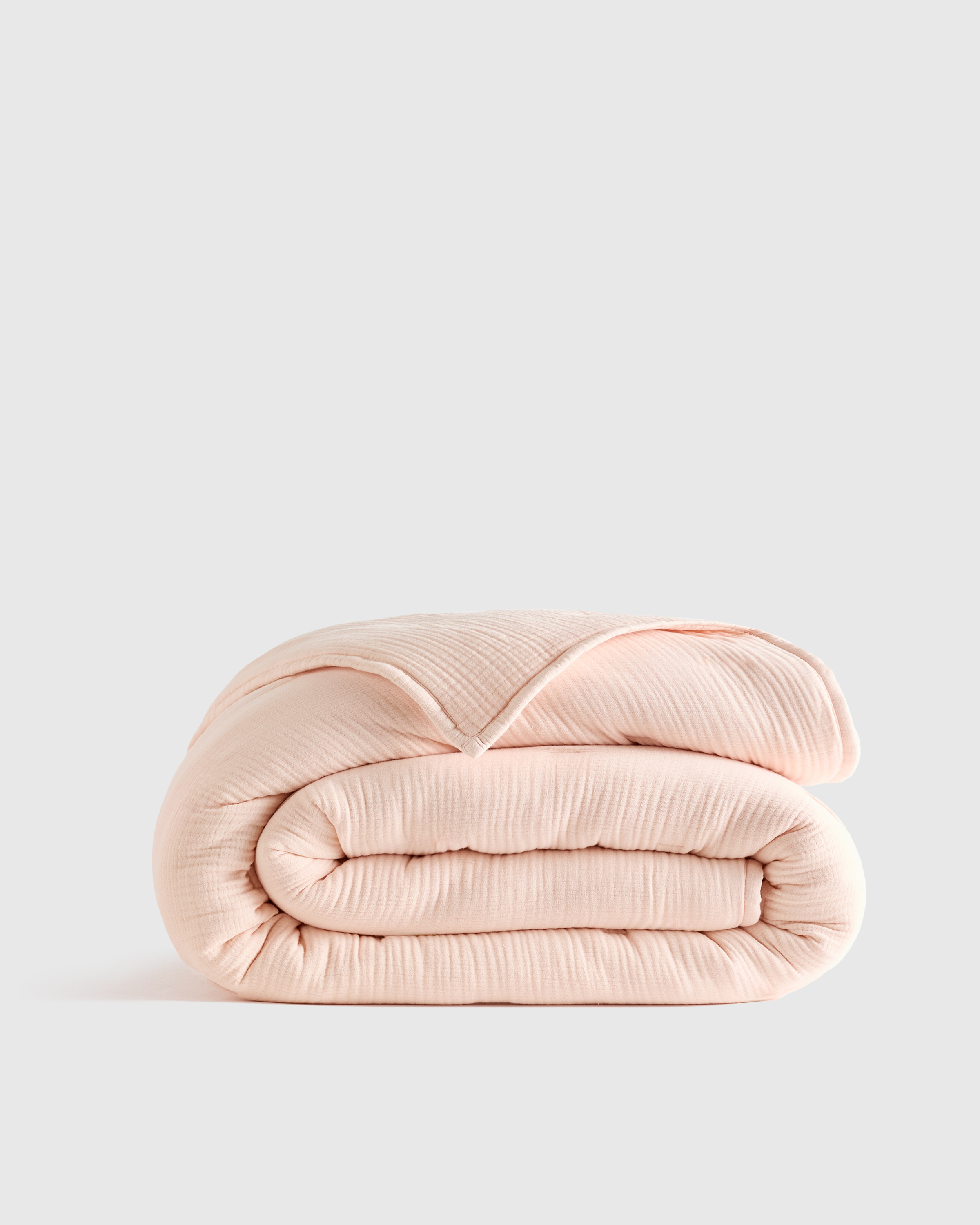 Soft Pink Organic Airy Gauze Dream Quilt