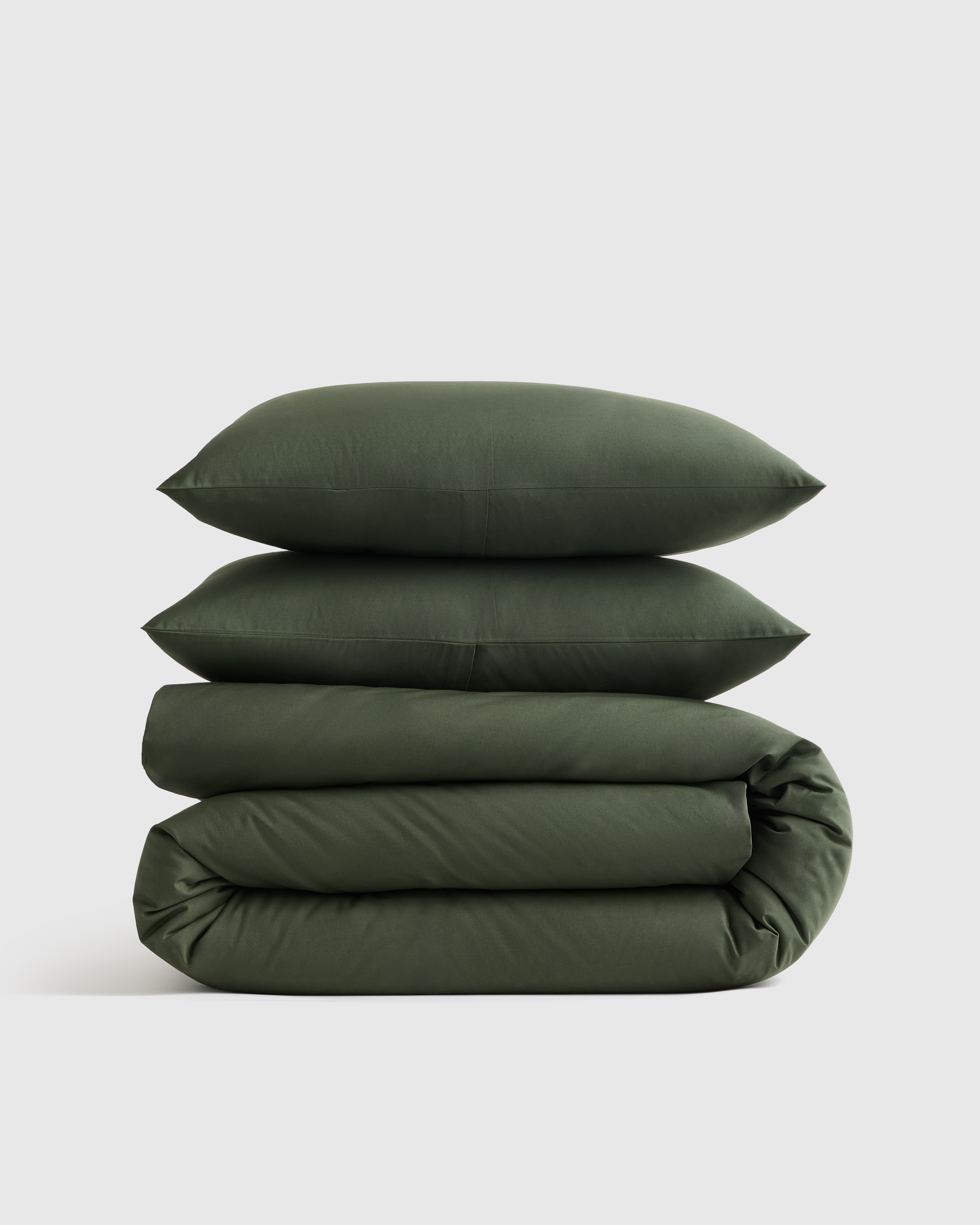 Pine Organic Crisp Percale Duvet Cover Set