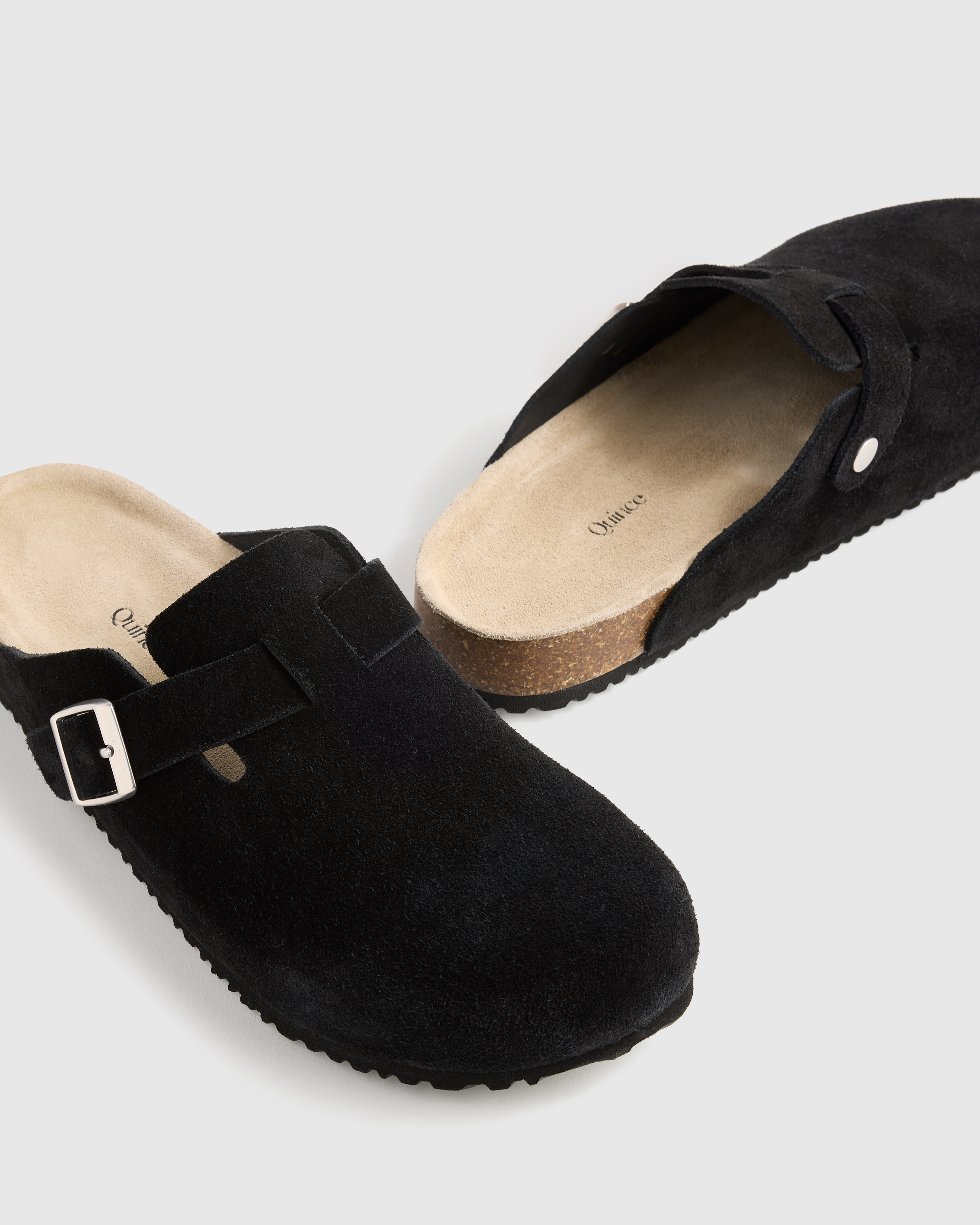Quince Water Repellant Suede Slip On Men\'s Clog Mules Shoes Size 9 Black Men main image 4