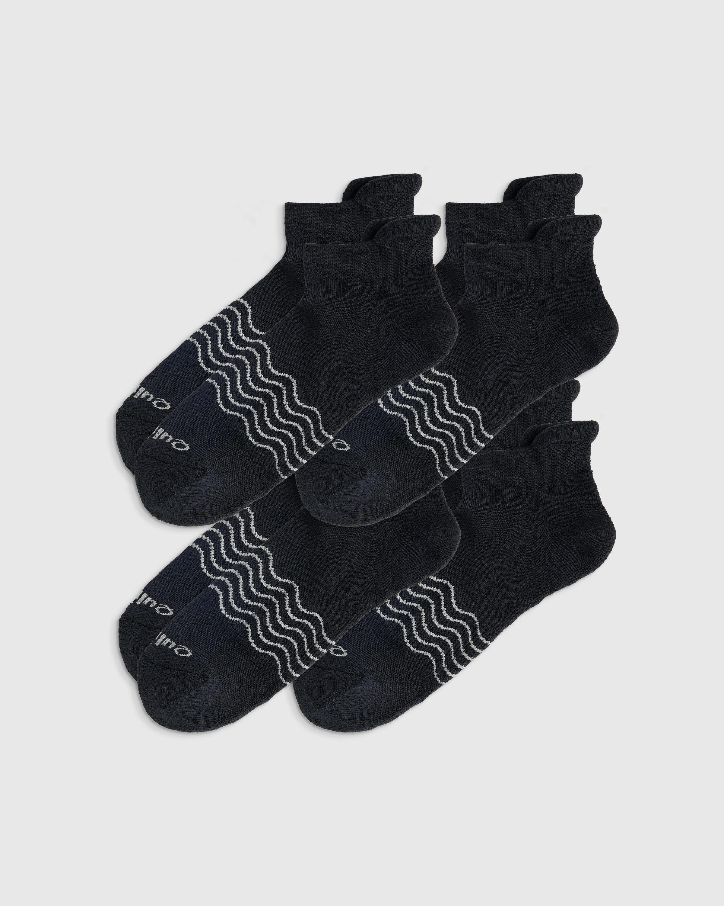 Quince Everyday Cotton Solid Ankle Socks 4-pack In Black