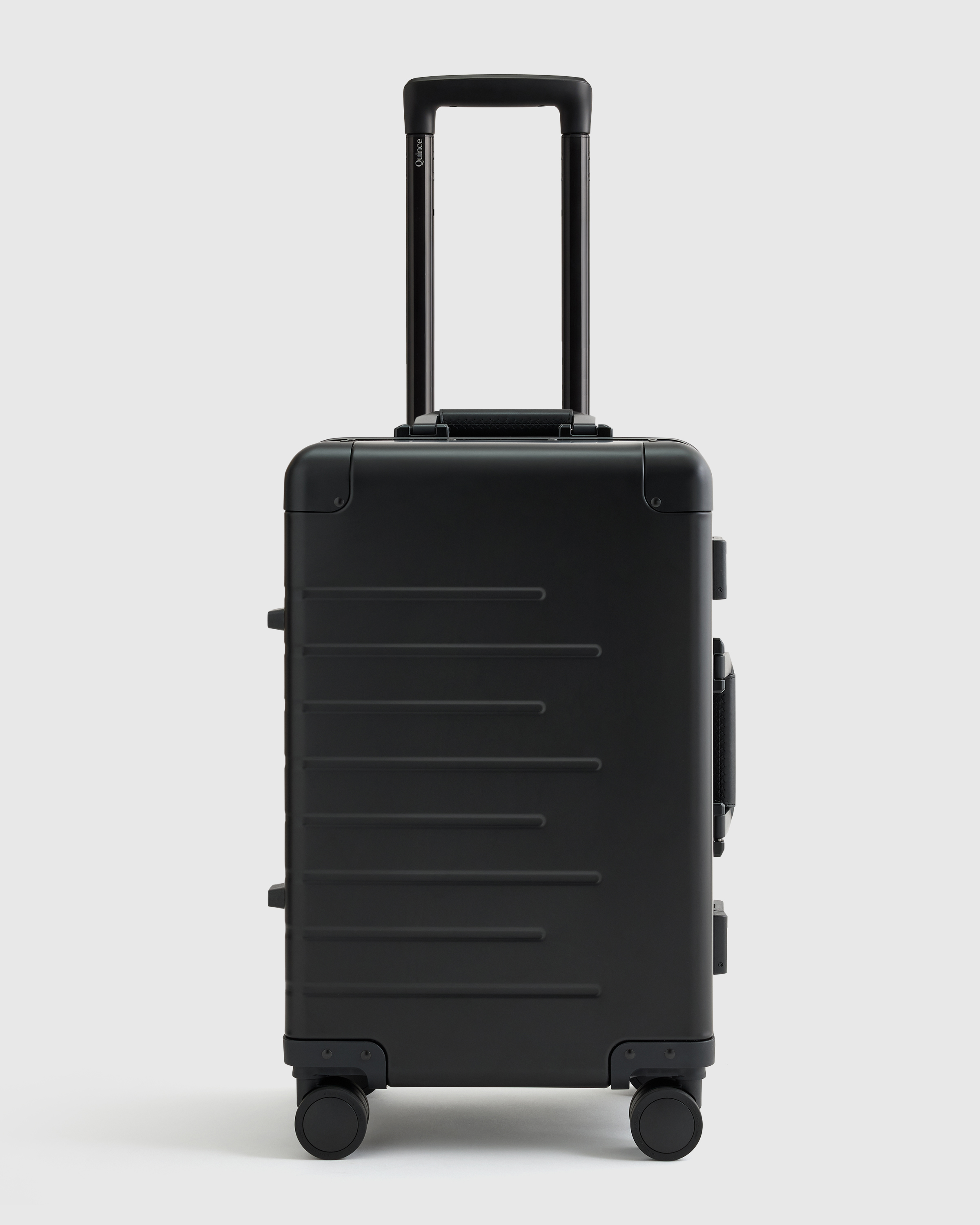 Black Aluminum Carry-On Suitcase 