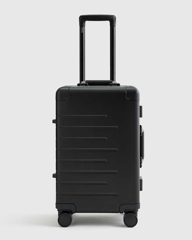 Black Aluminum Carry-On Suitcase