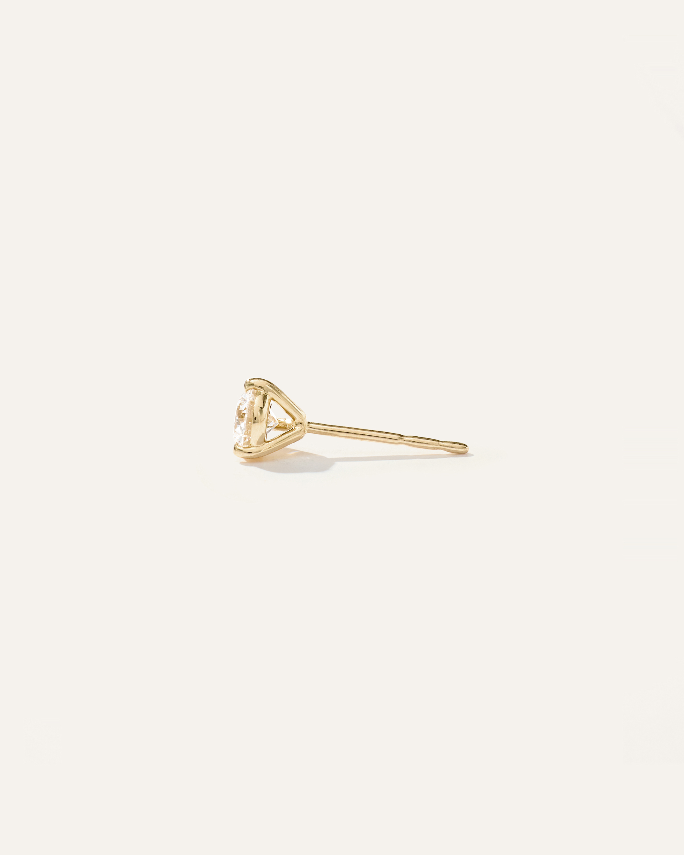14K Gold Lab Grown Diamond Martini Studs - thumbnail 3