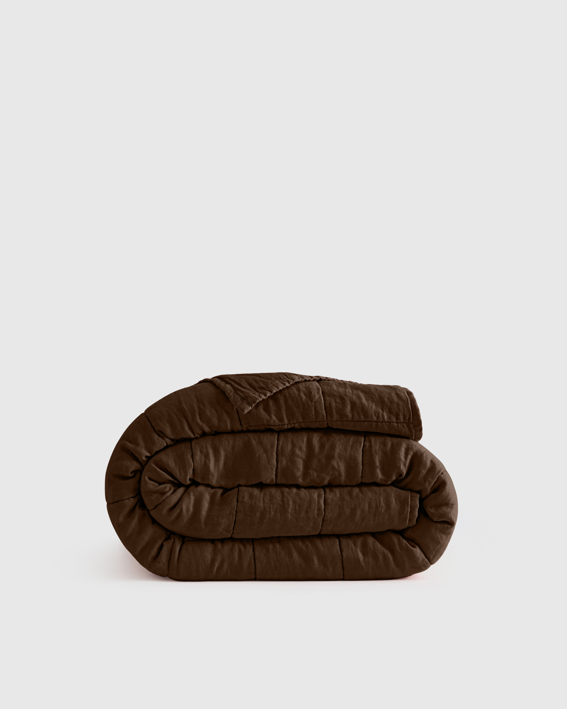 Espresso Lightweight European Linen Box Quilt